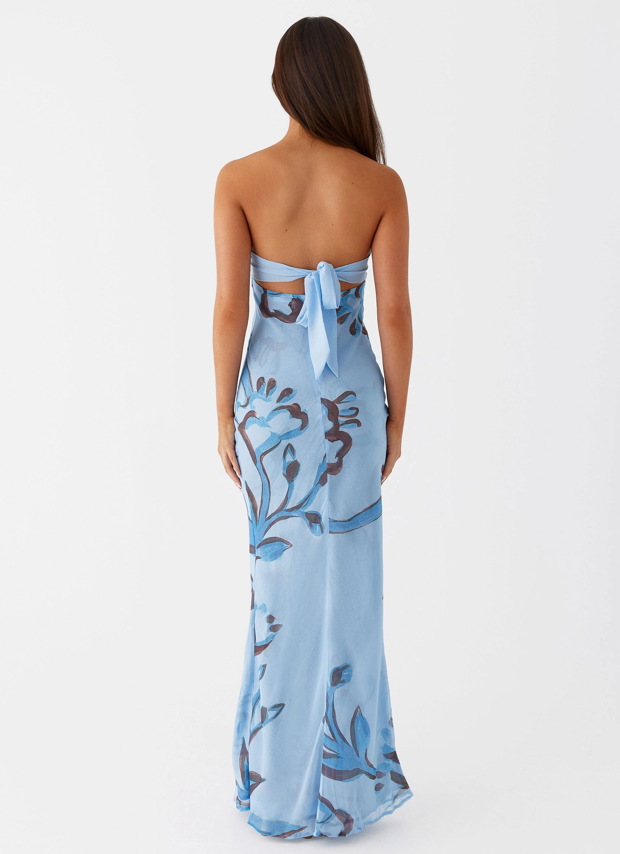 Tropicana Maxi Dress - Blue Floral Vibrant pattern