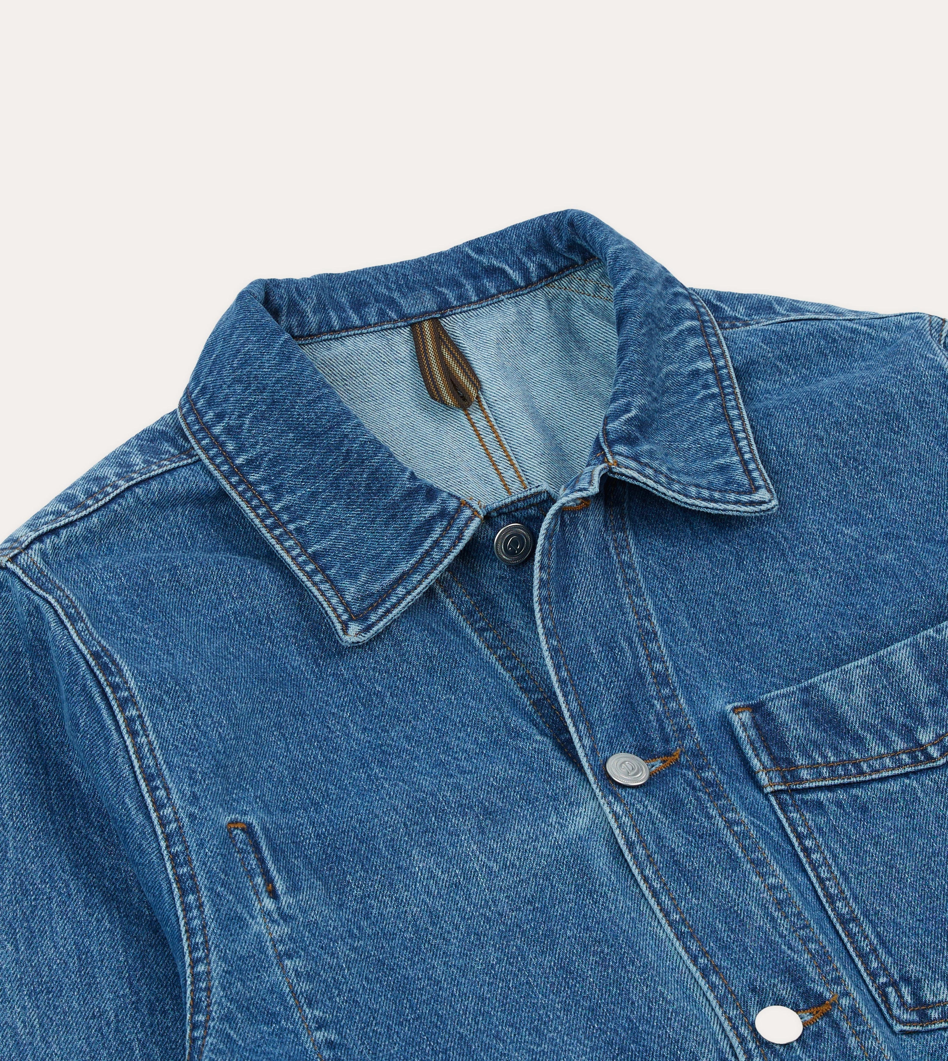 Off Duty Bleach Wash Denim Work Jacket