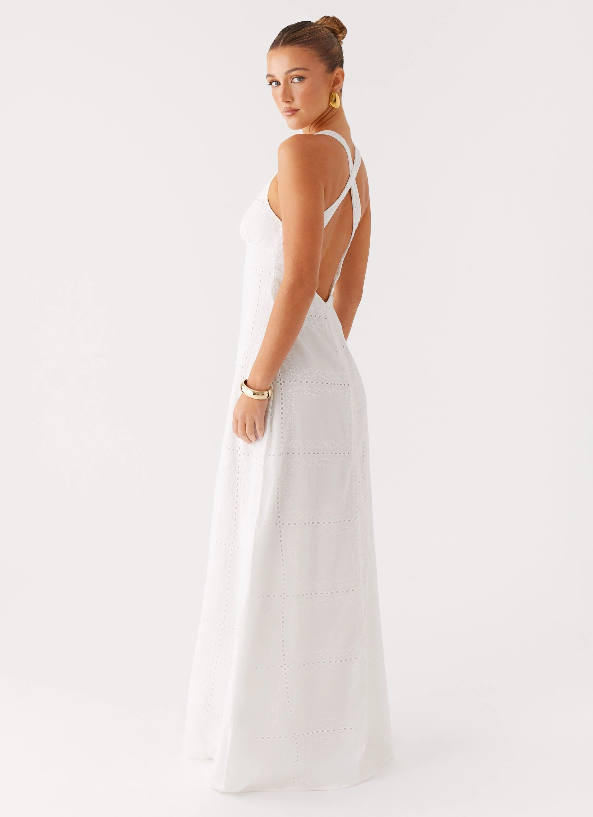 tailored look Kiana Halter Maxi Dress - White