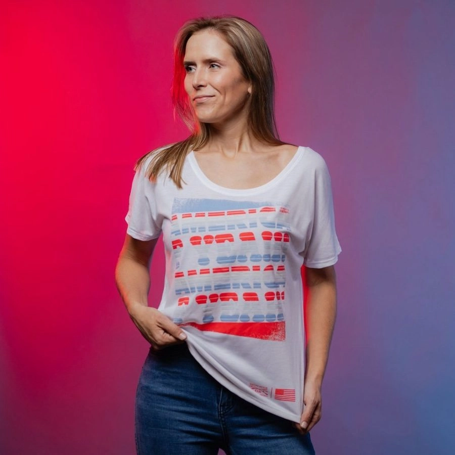 Women's America F*ck Yeah Slouchy Fit T-Shirt - White Fresh Style