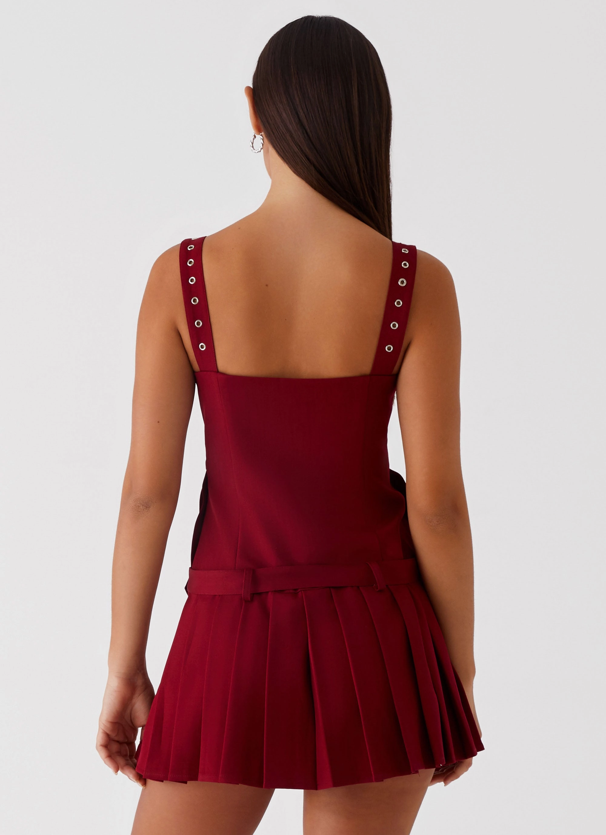 custom-fit Warm-Layer Uma Mini Dress - Cherry Red