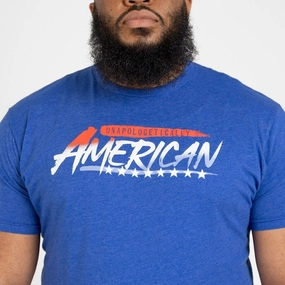 Unapologetically American T-Shirt - Royal Classic and Comfy Breathable apparel