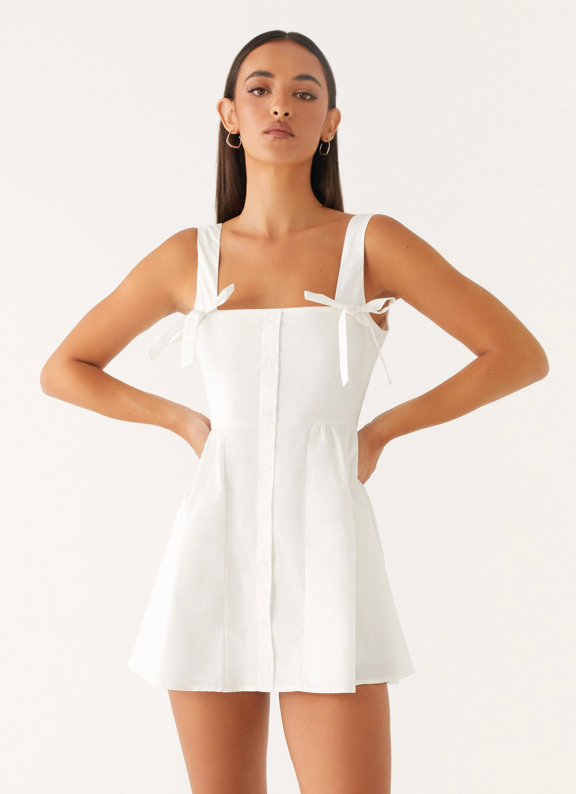 All-Season Comfort Unconditional Mini Dress - White