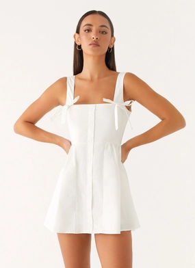 All-Season Comfort Unconditional Mini Dress - White