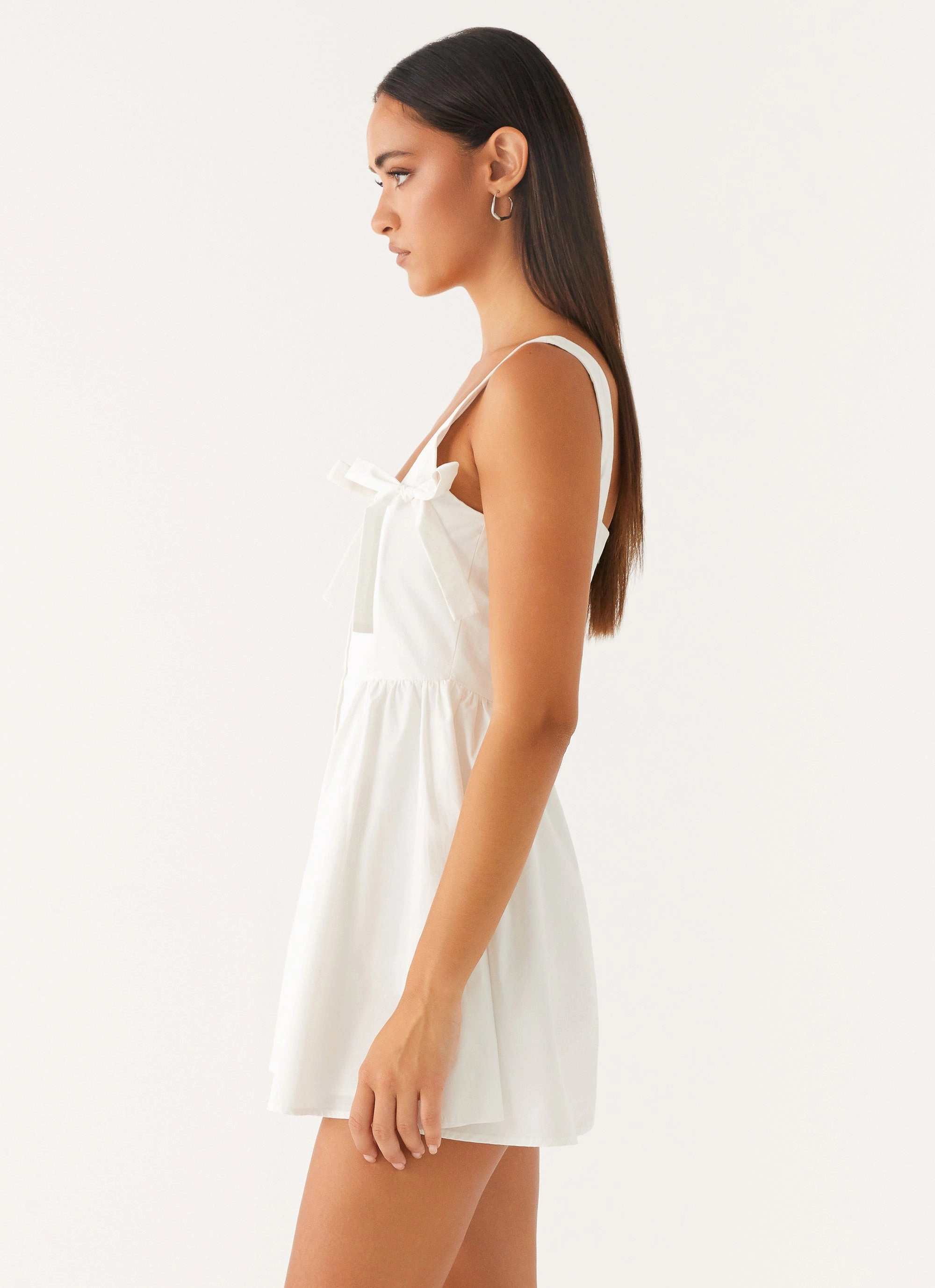 Unconditional Mini Dress - White Saturated Hue Clean Aesthetic