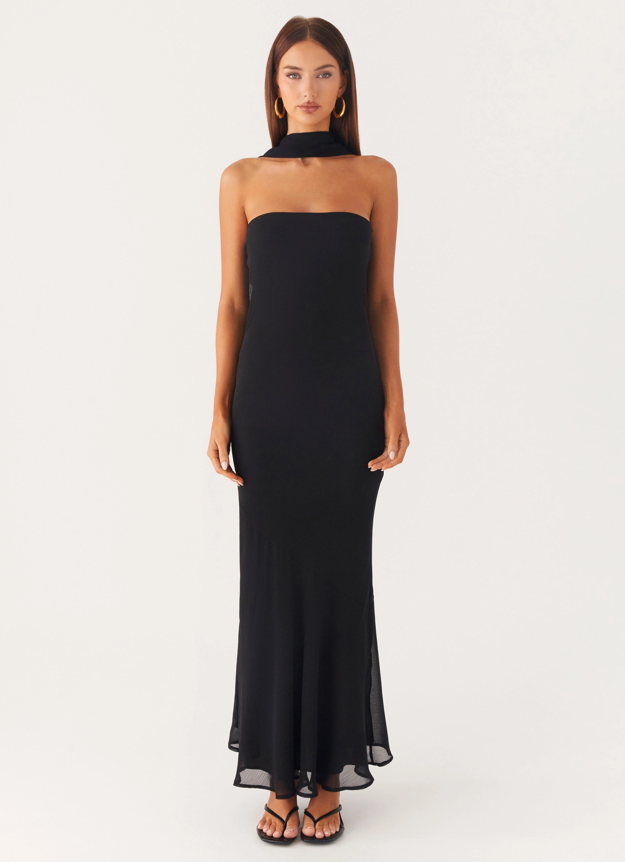 Sophisticated Fit Under the Pagoda Maxi Dress - Black