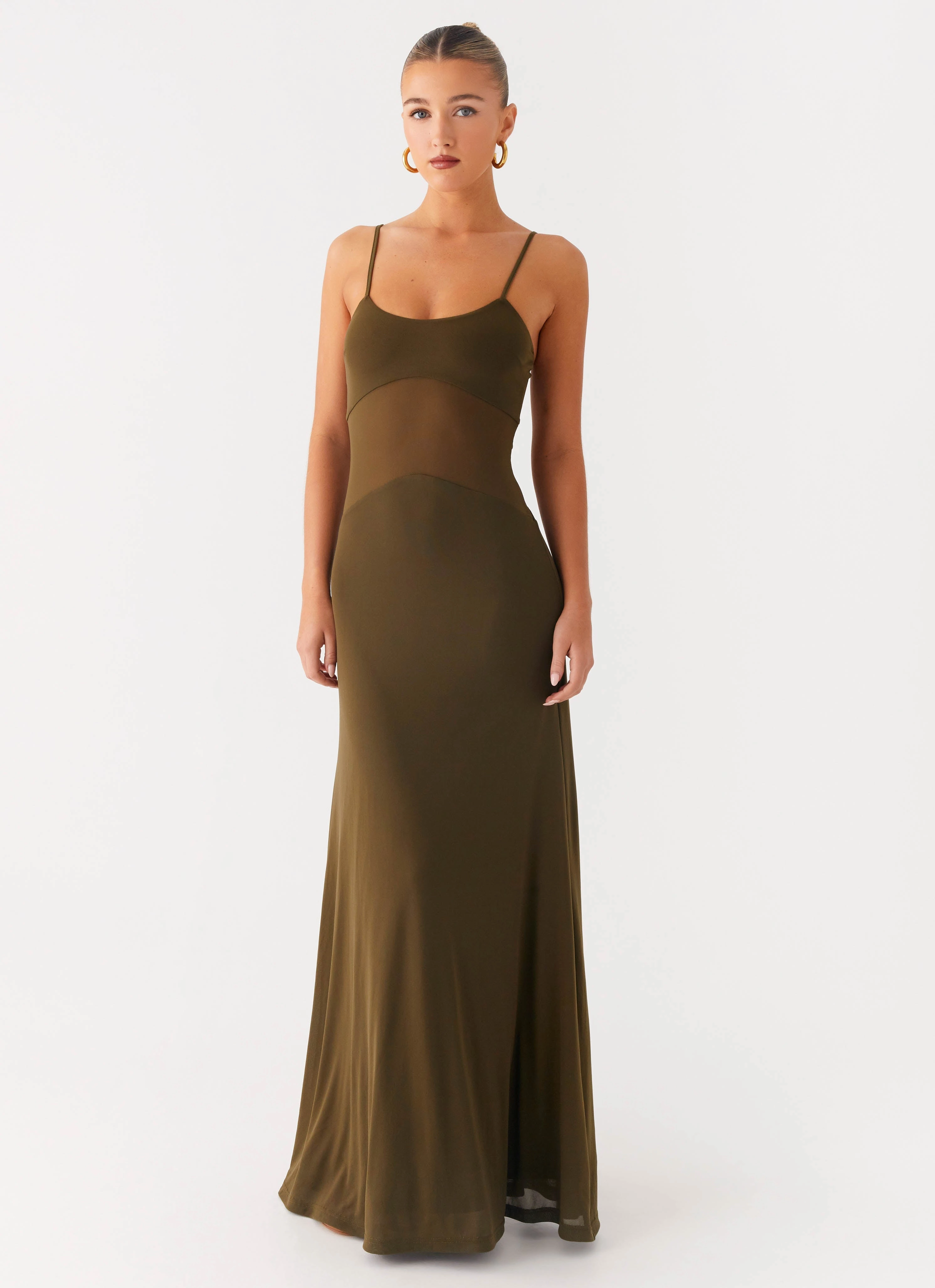 Starfall Maxi Dress - Khaki Must Have AntiStaticMaterial
