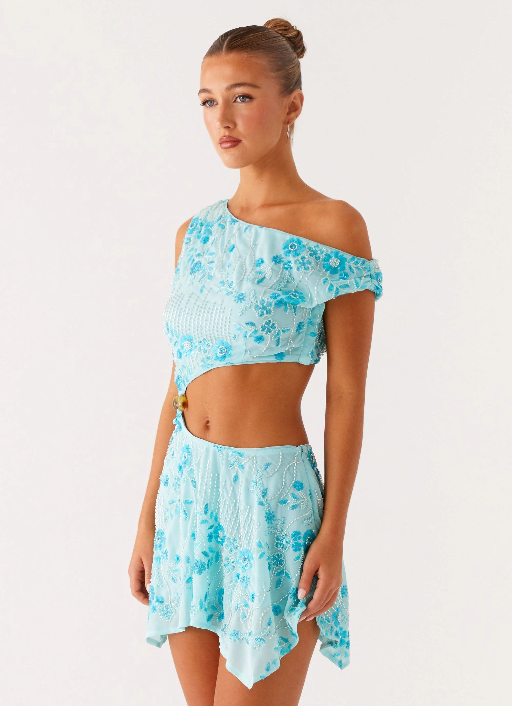 Aletta Sequin Mini Dress - Blue Dreamy Presence