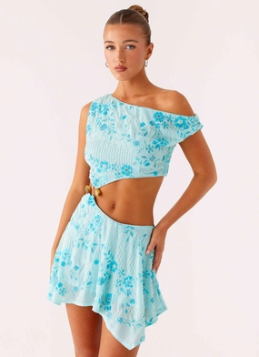 Shine Moment Aletta Sequin Mini Dress - Blue