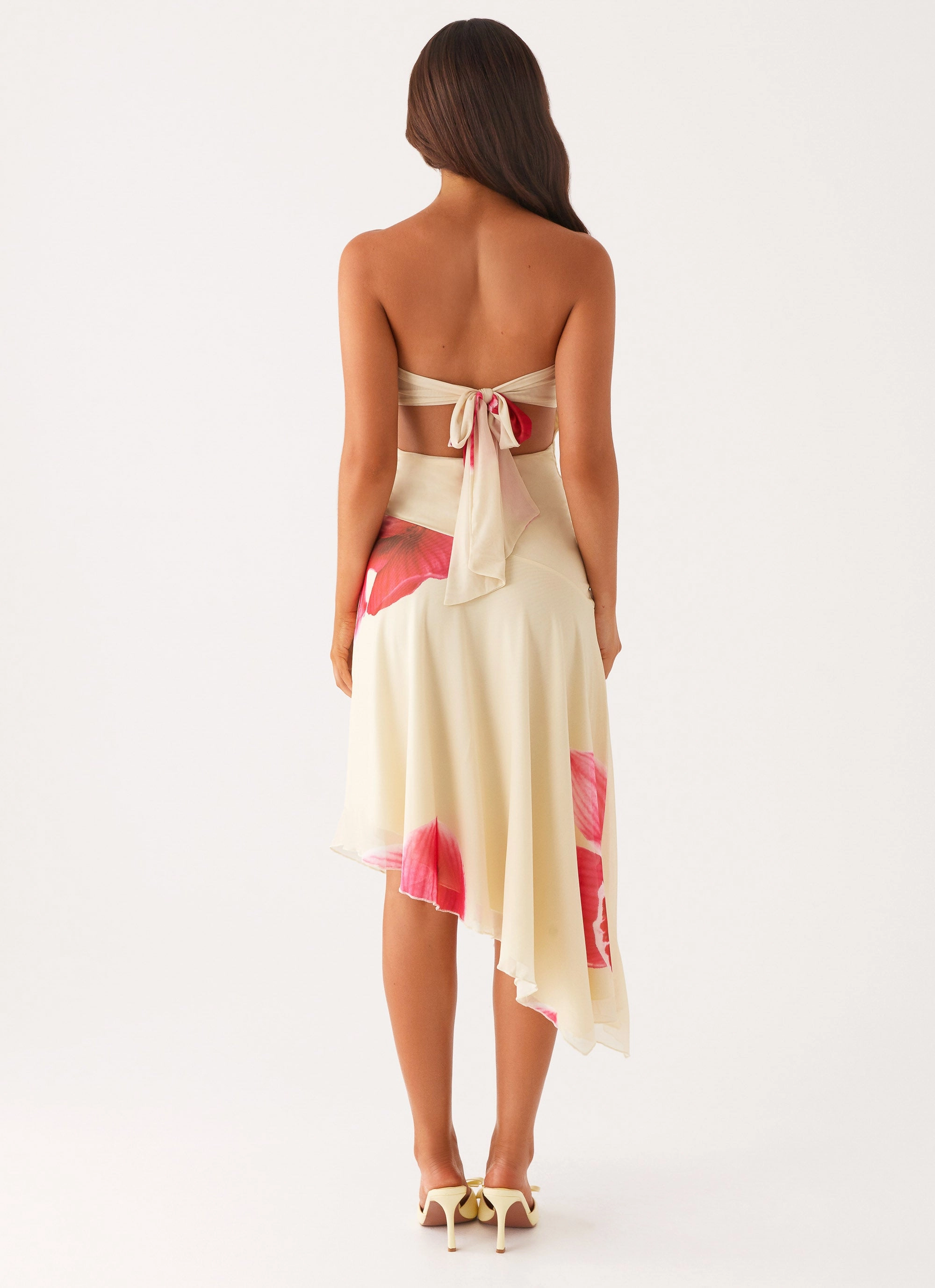 Mariposa Midi Dress - Orchid Yellow Cozy Energy Tie-dye