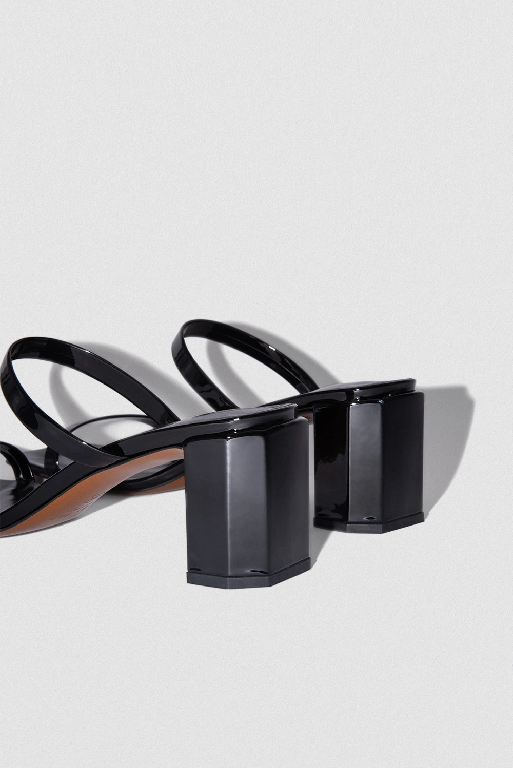 Men's footwear platform sandals Tanya Black Patent Leather