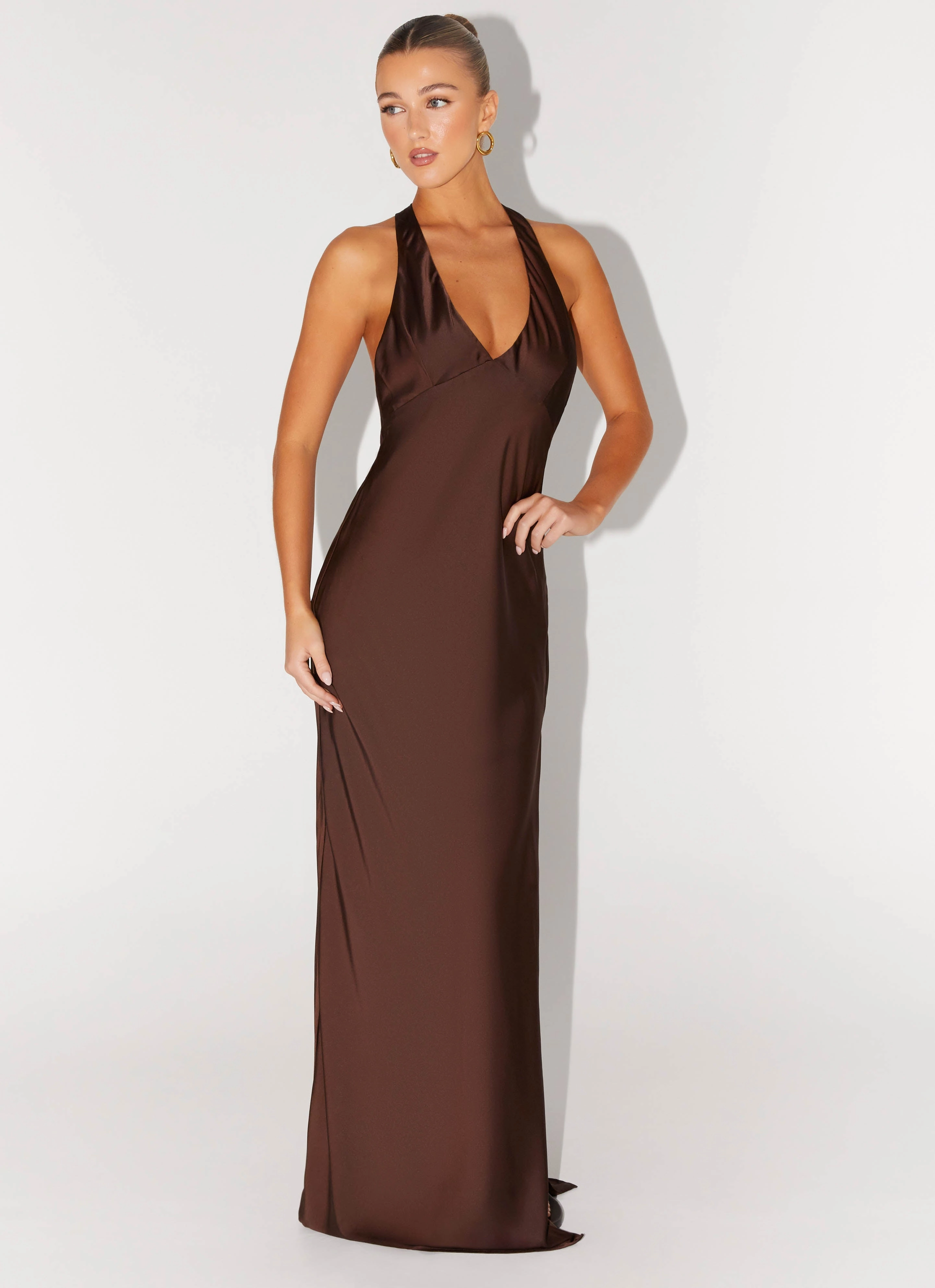 Breathable Comfort Wear Comfy Flex Angie Maxi Dress - Chocolate