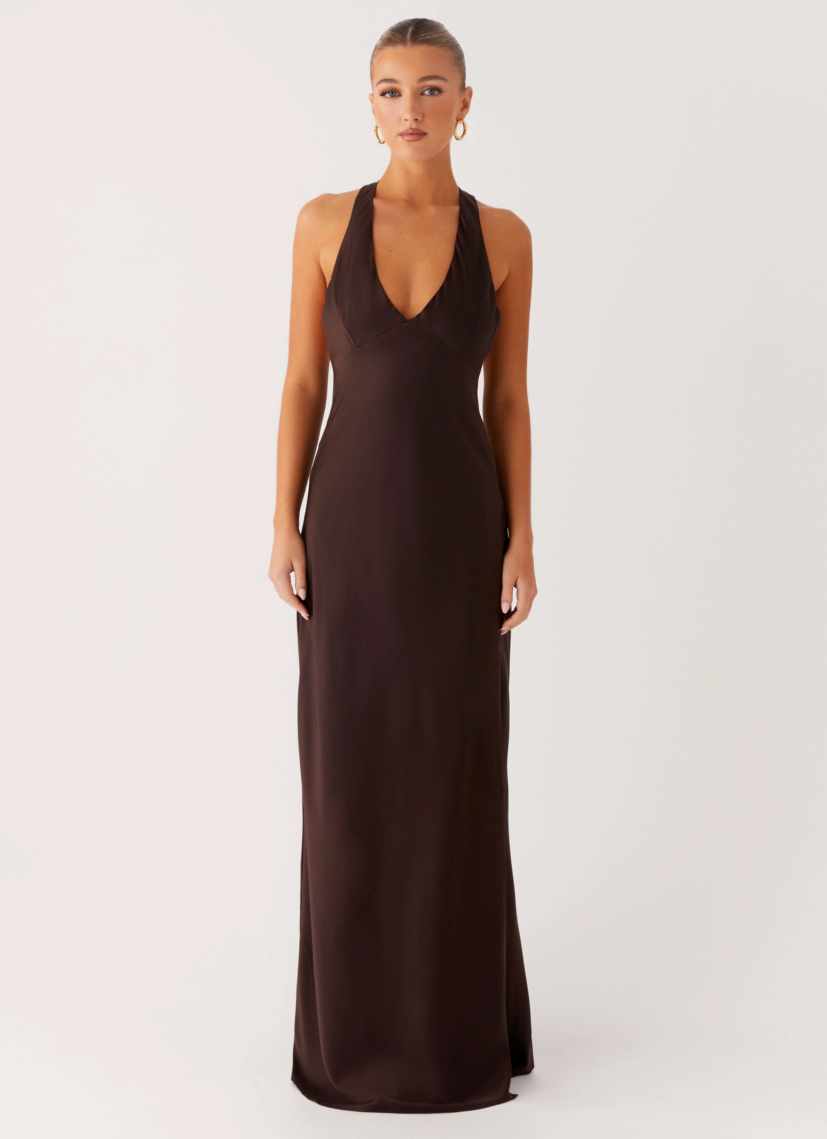 Fashionable appearance Angie Maxi Dress - Chocolate