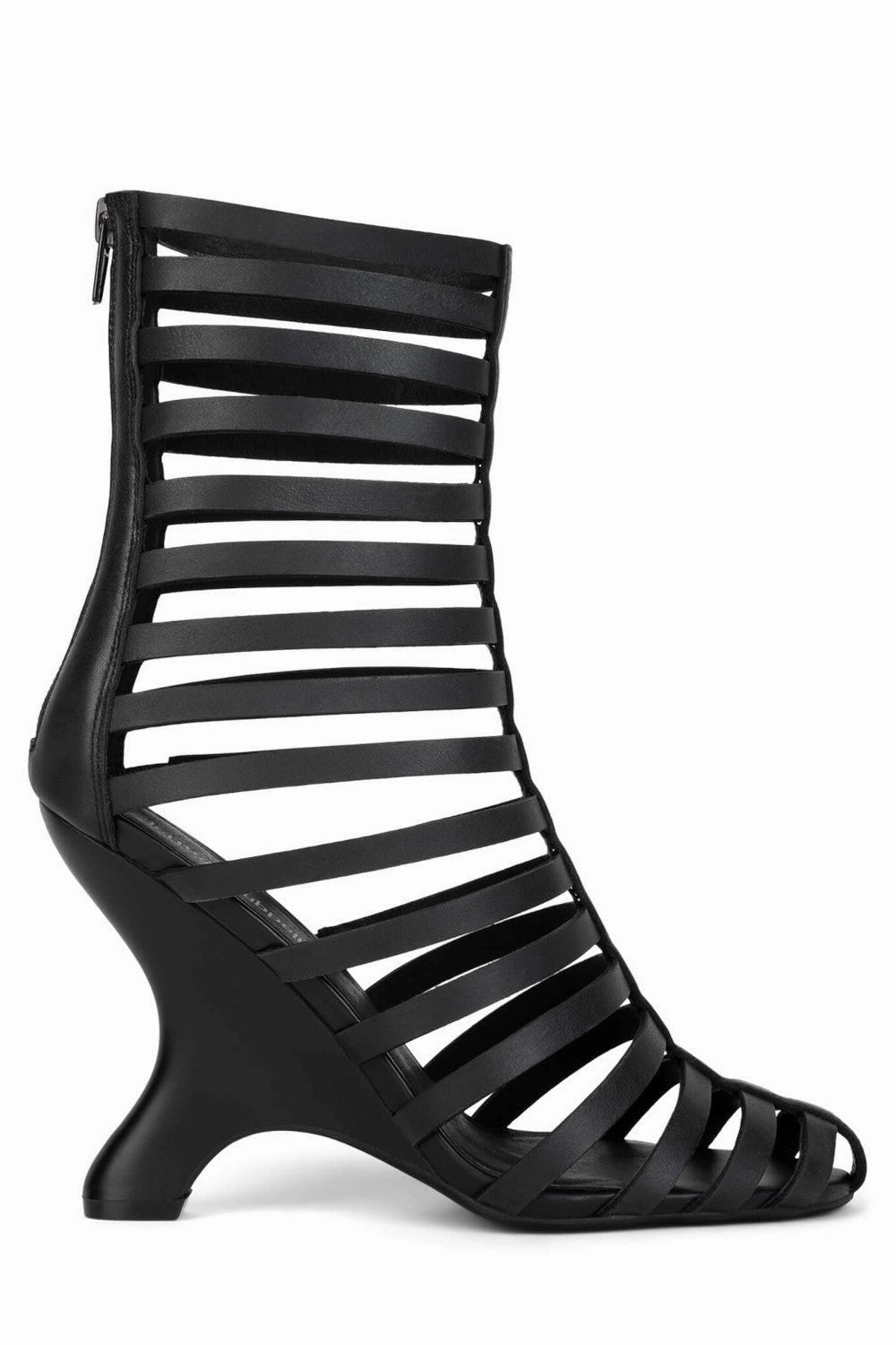 Chic Heeled Booties Jeffrey Campbell Santigold Gladiator Boots in Black