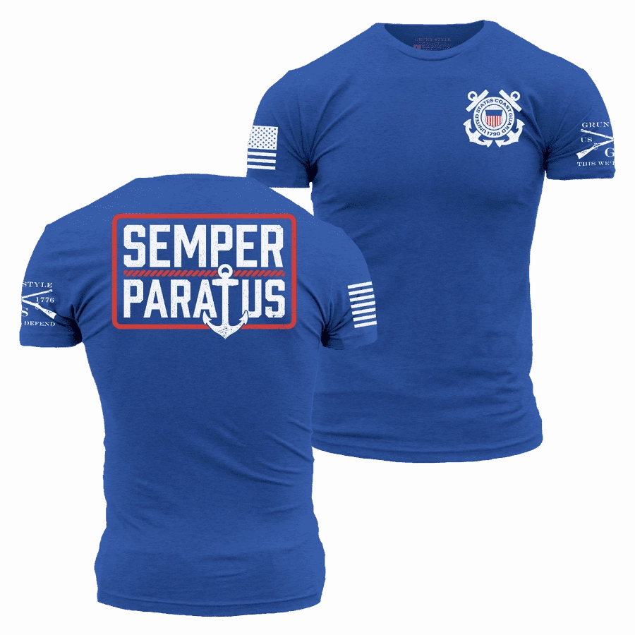 USCG - Semper Paratus T-Shirt - Royal Simple Yet Cozy
