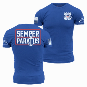 USCG - Semper Paratus T-Shirt - Royal Stretchable Weave