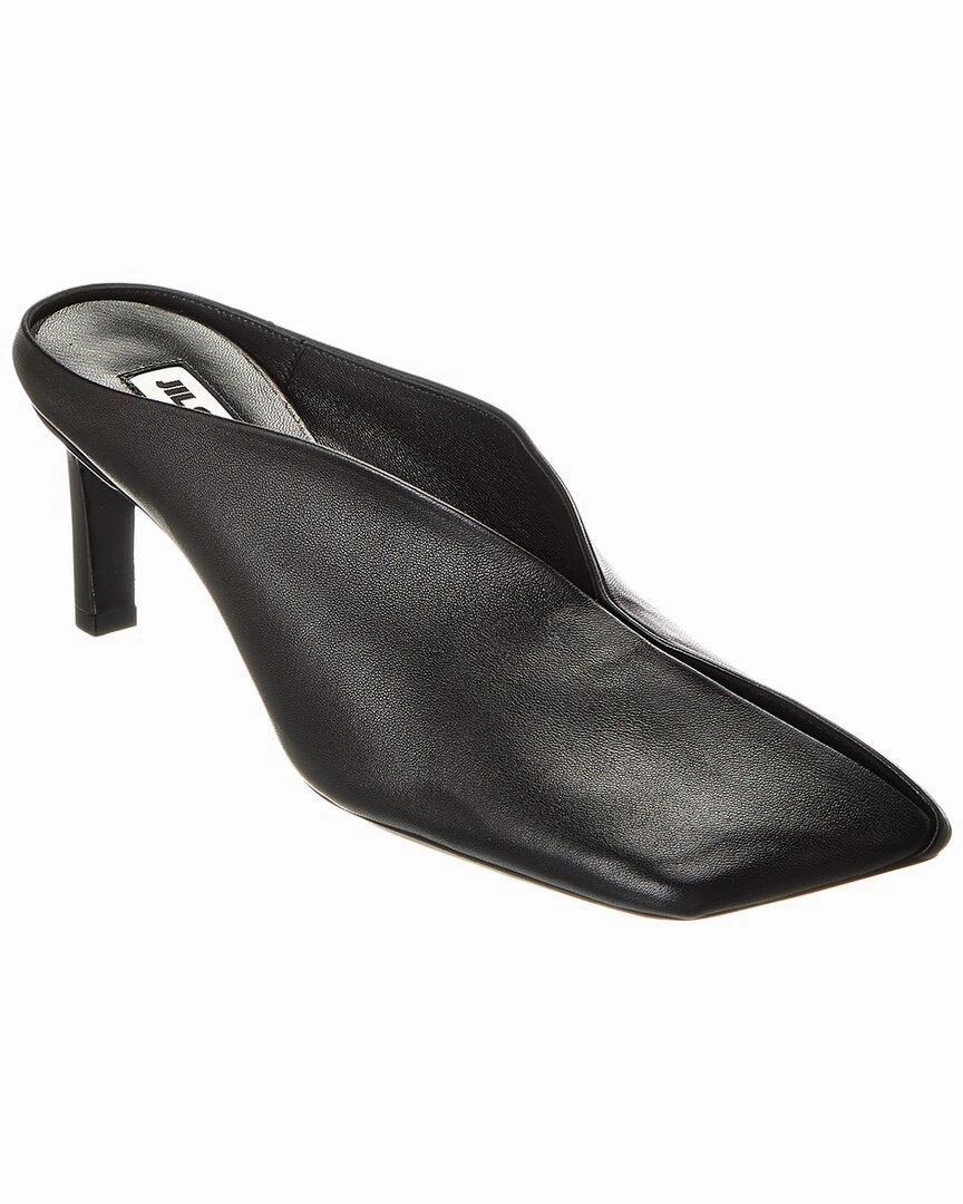 Jil Sander Logo Leather Mule rubber