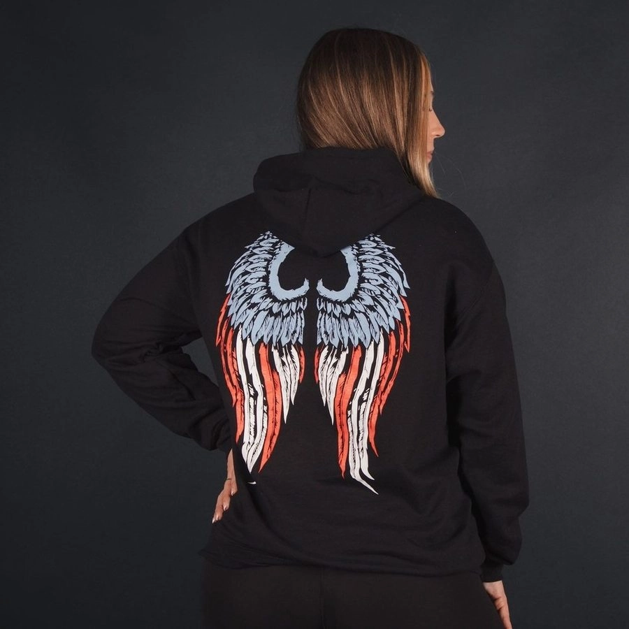 athletic style Dad Uniform Women's Freedom Angel Hoodie - Black