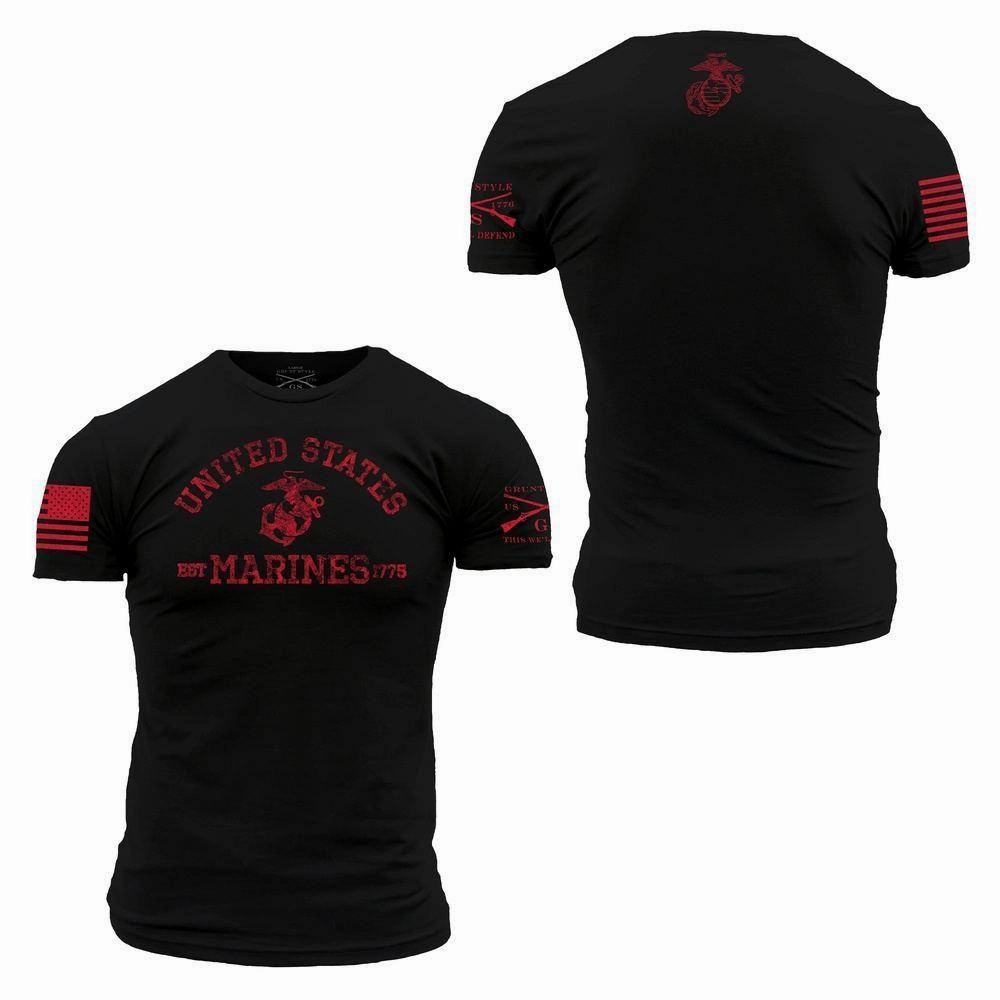 USMC - Est. 1775 T-Shirt - Black EasyCareFinish