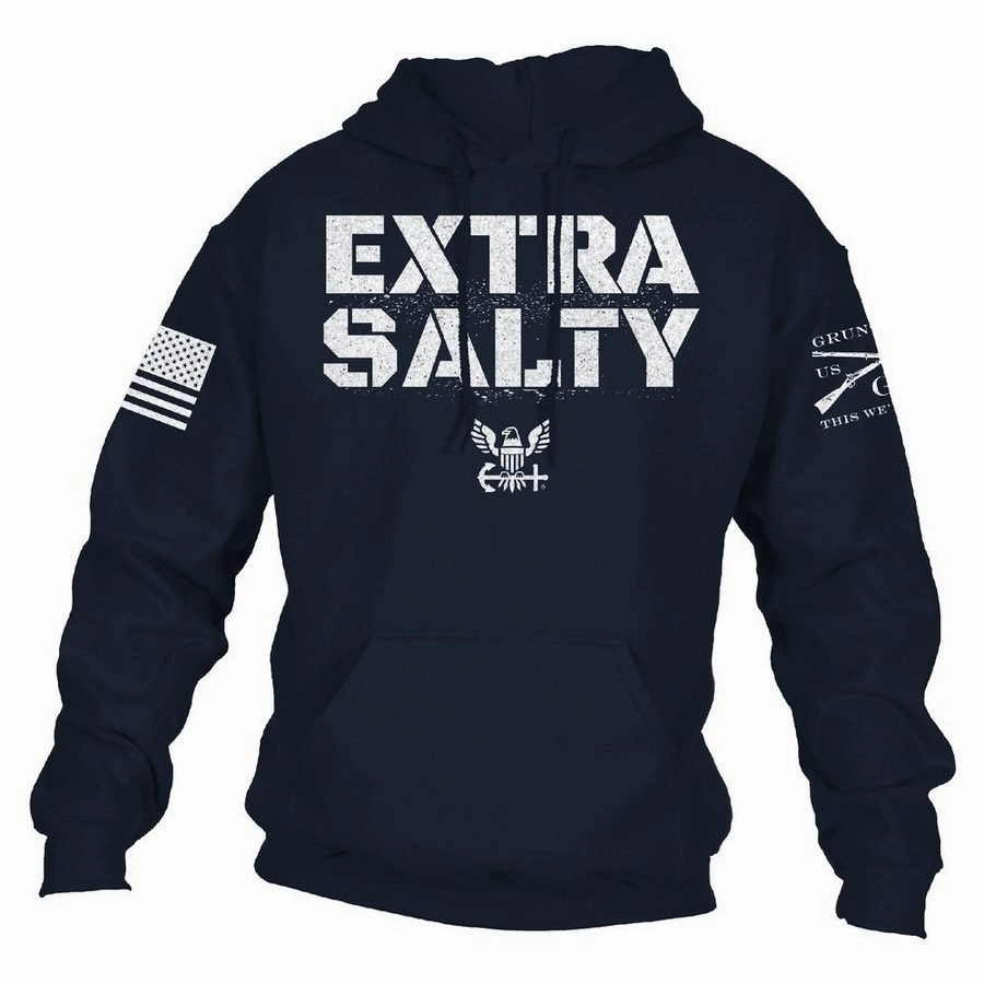 Simple Wear Roomy Waist USN - Extra Salty Hoodie - Navy