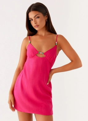 Vander Mini Dress - Fuchsia Modern Finish