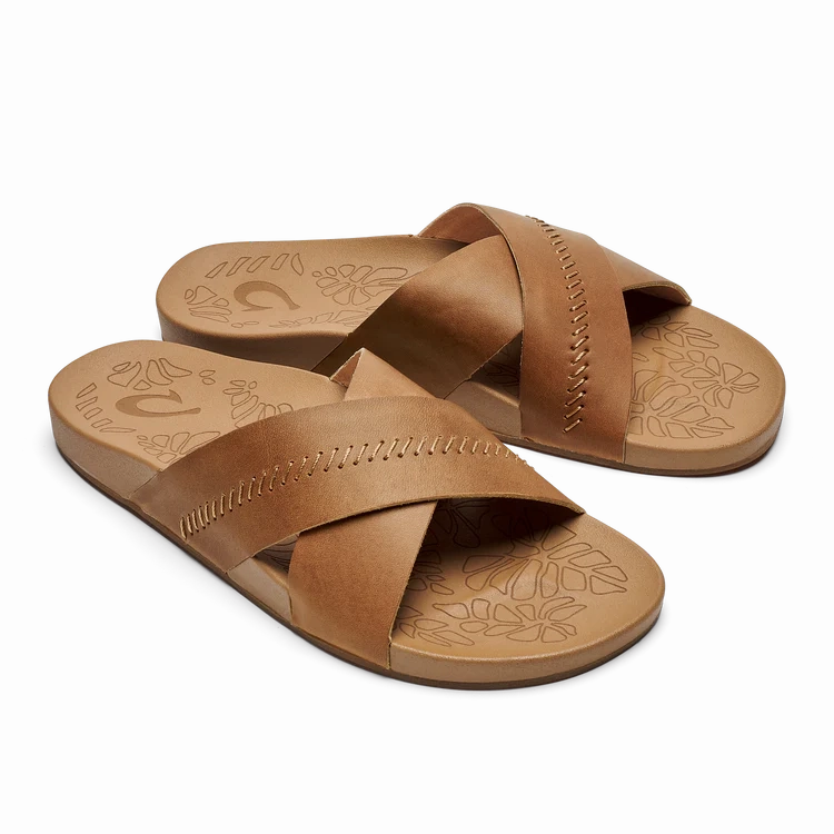 Olukai K??pe??a ??Olu Women's Slide Sandals Wide Strap All-day Comfort Shoes