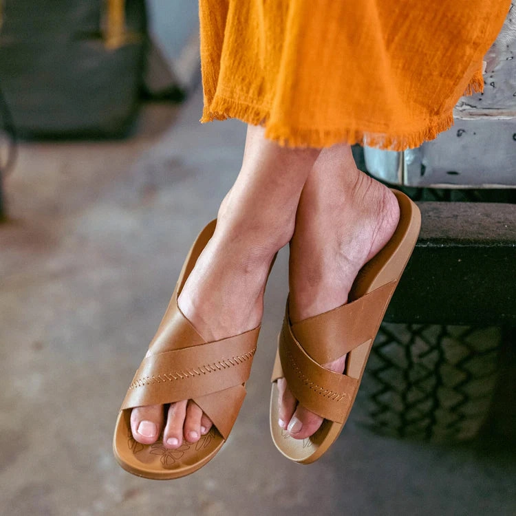 Free Step Foot Support Shoes Olukai K??pe??a ??Olu Women's Slide Sandals