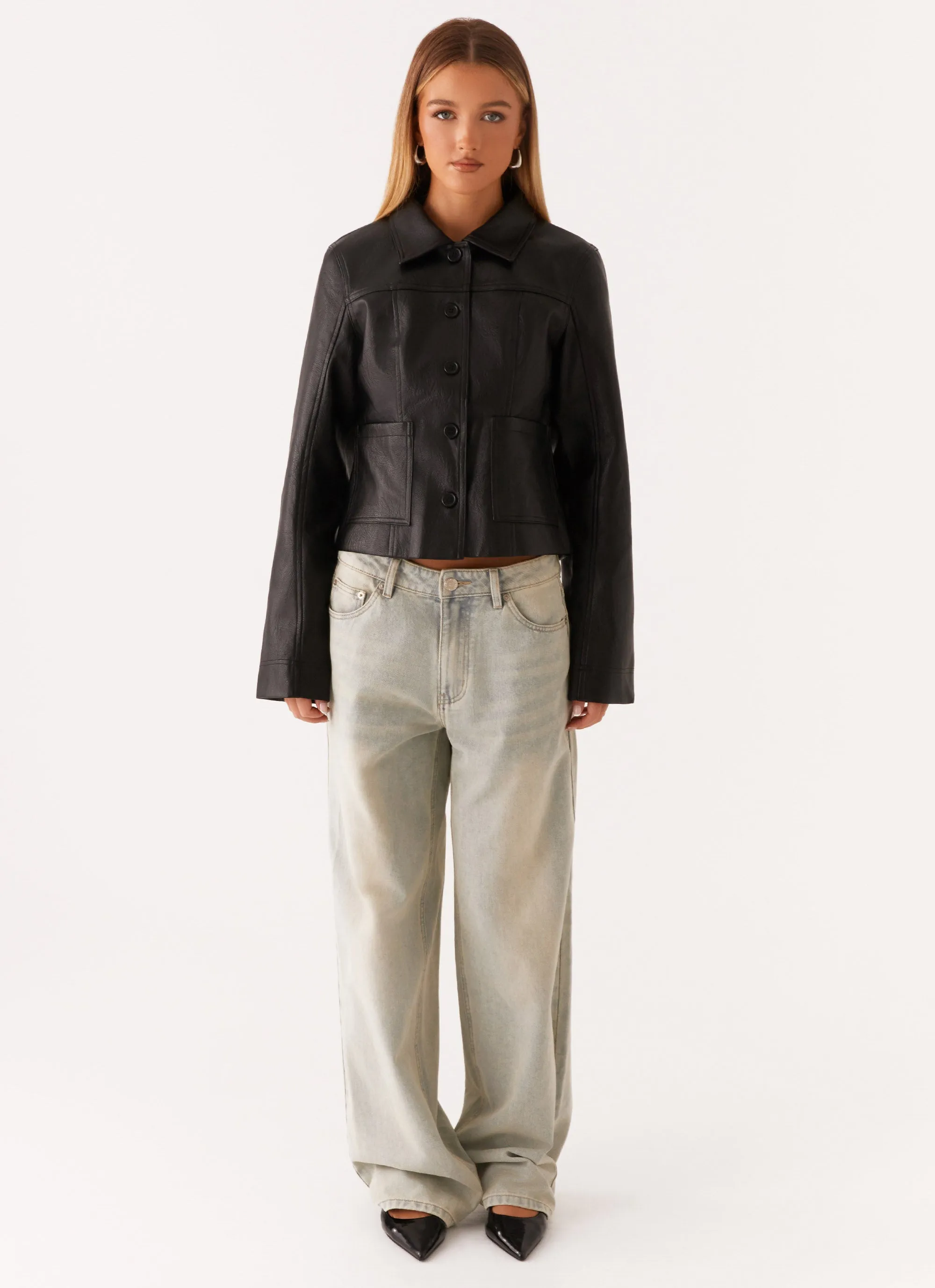 Verona Faux Leather Jacket - Black suitable for indoor activities Street Function