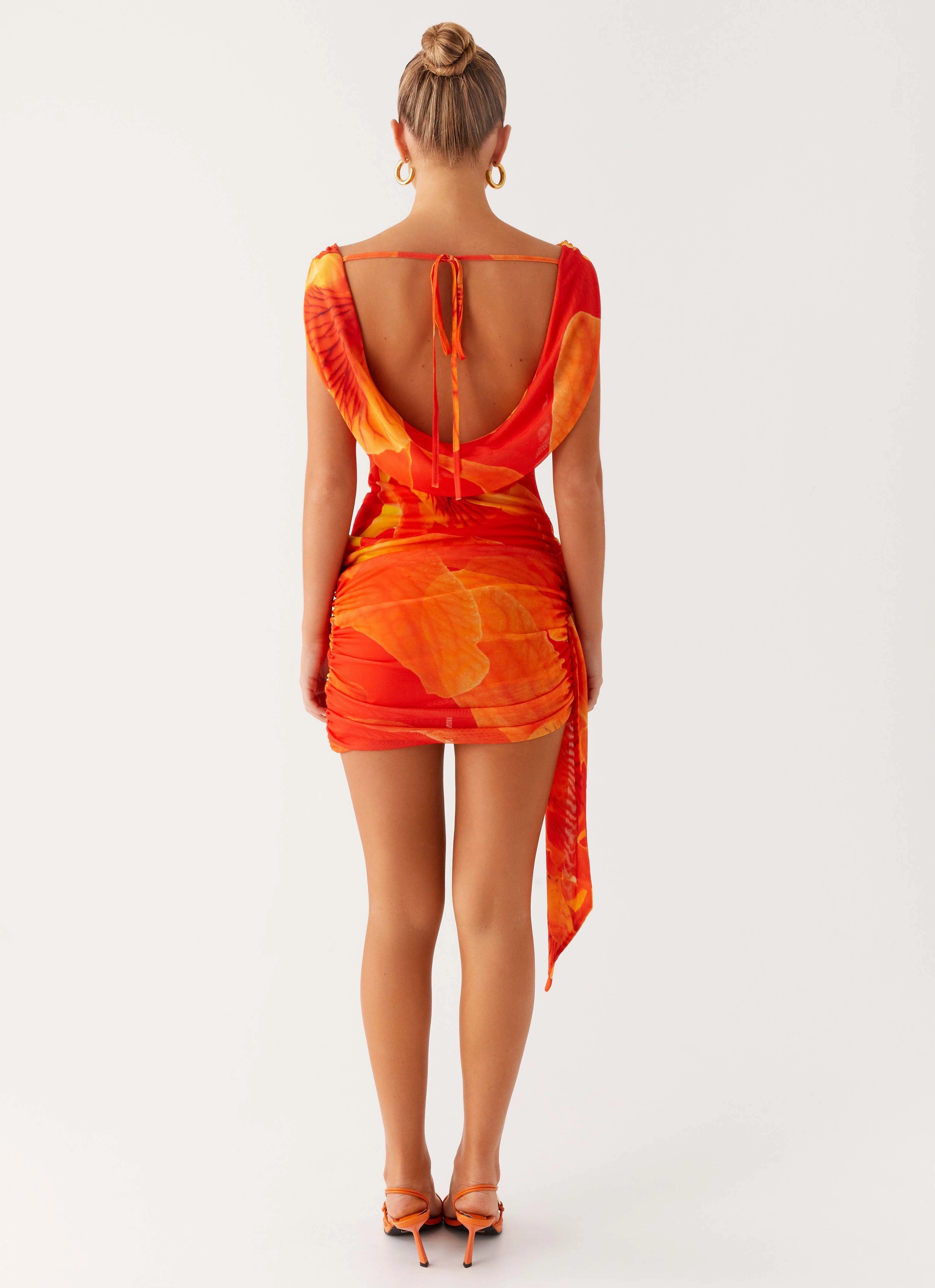 Modern Finish Good Fortune Mini Dress - Serene Orange