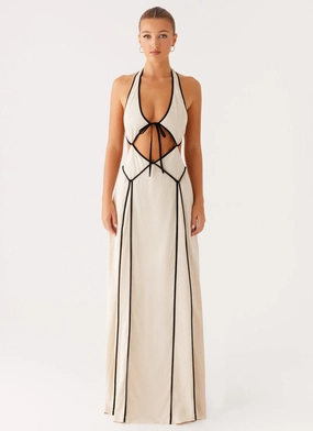 Sonnet Maxi Dress - Oatmeal Tie-dye