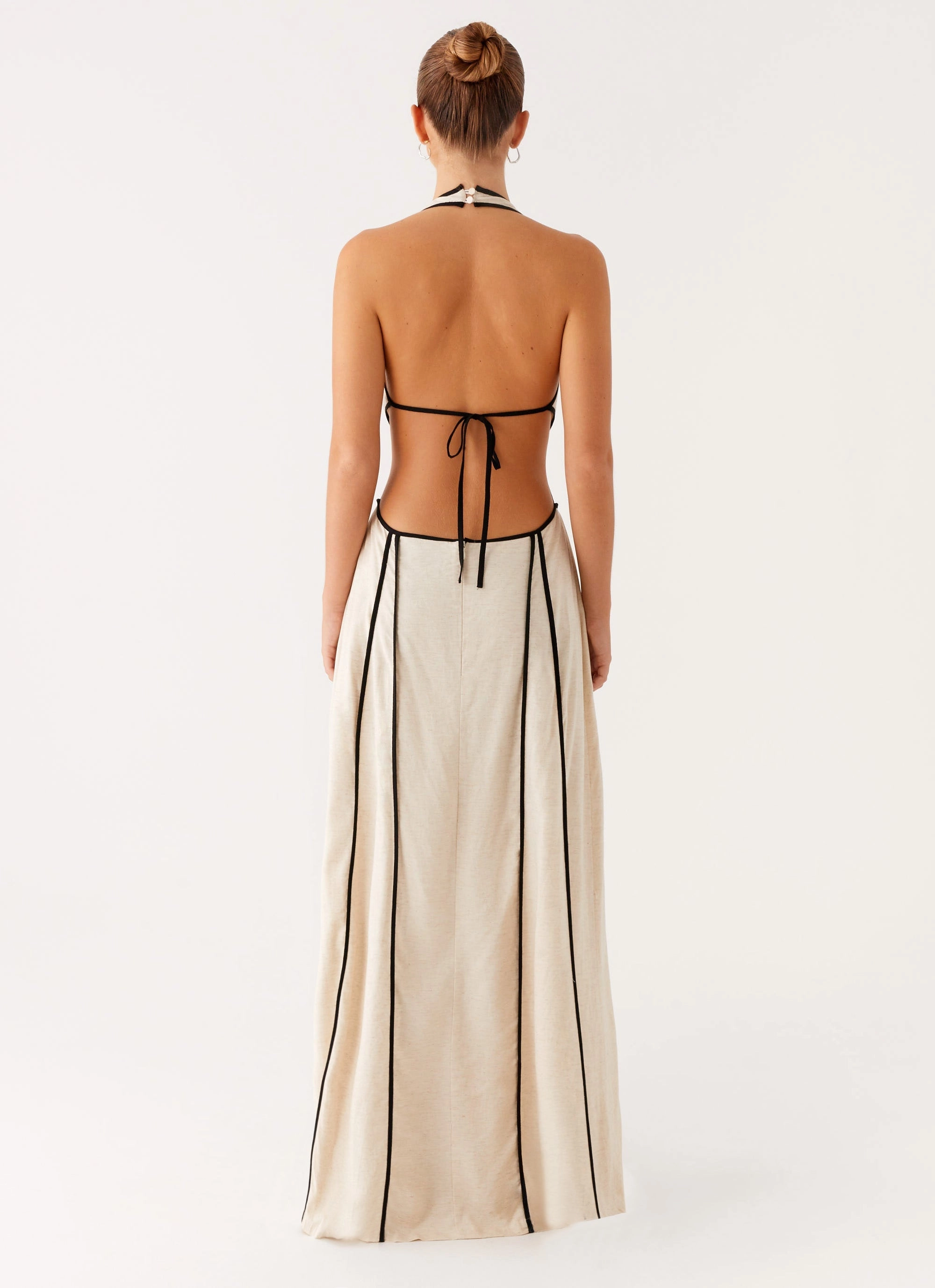 Sonnet Maxi Dress - Oatmeal Recycled-Material Urban Minimalism