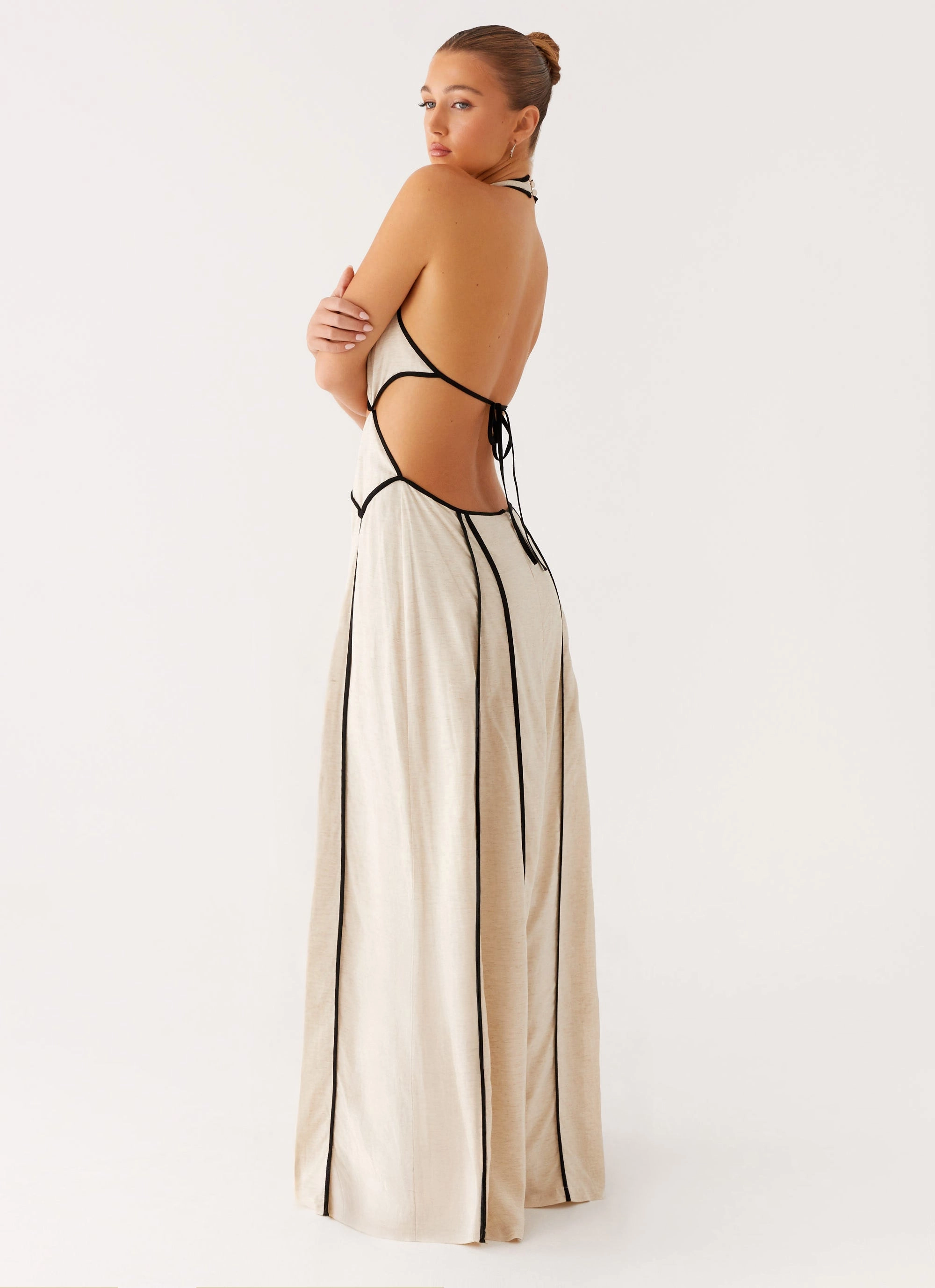 Organic-Fabric Quick-Dry Sonnet Maxi Dress - Oatmeal