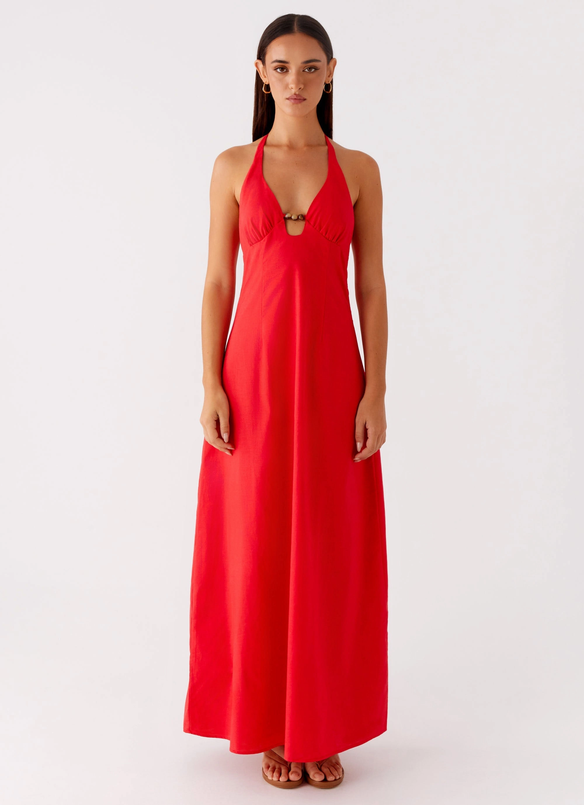 Zana Maxi Dress - Red Sleek And Stylish