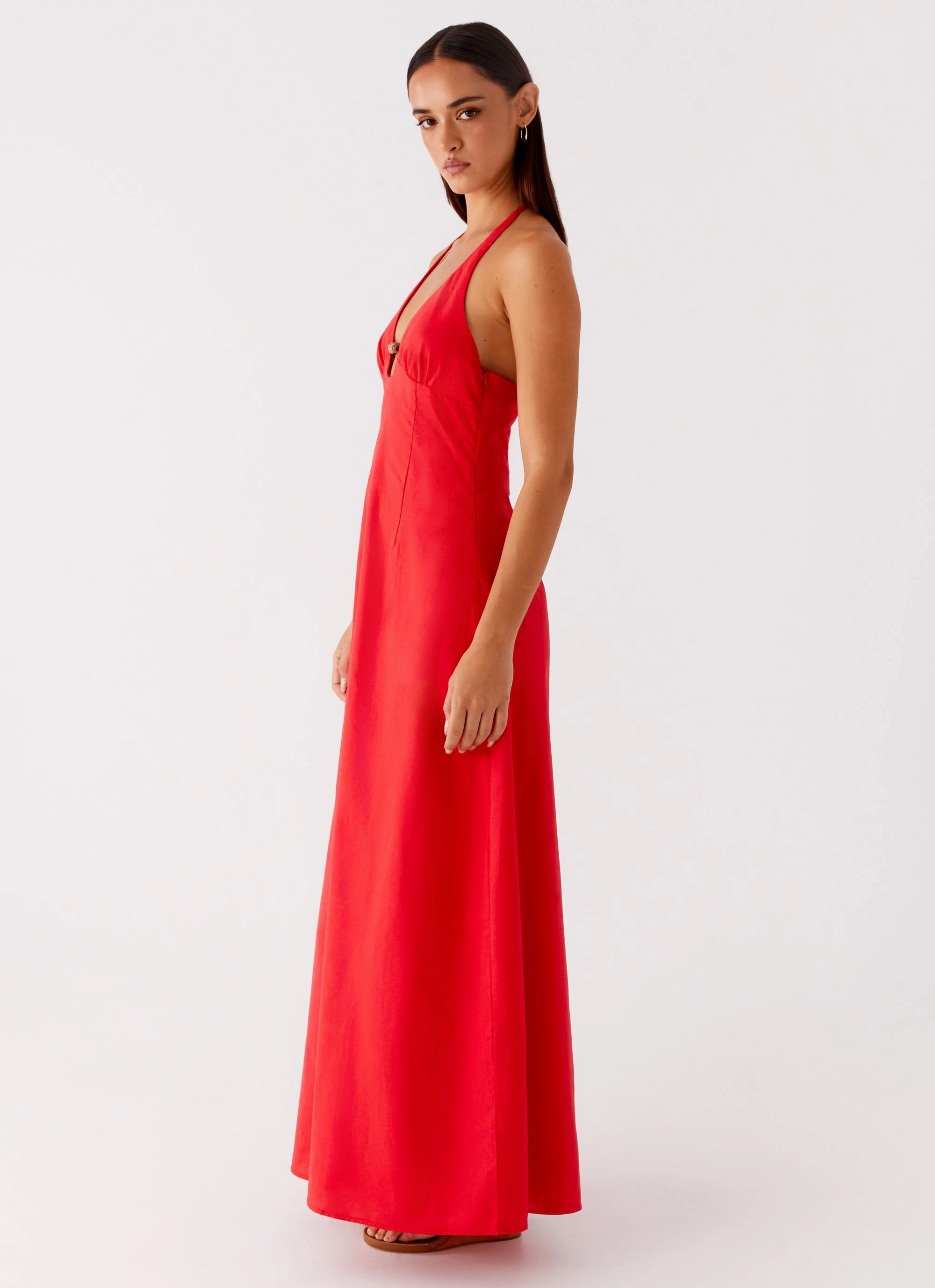 Zana Maxi Dress - Red knee-length