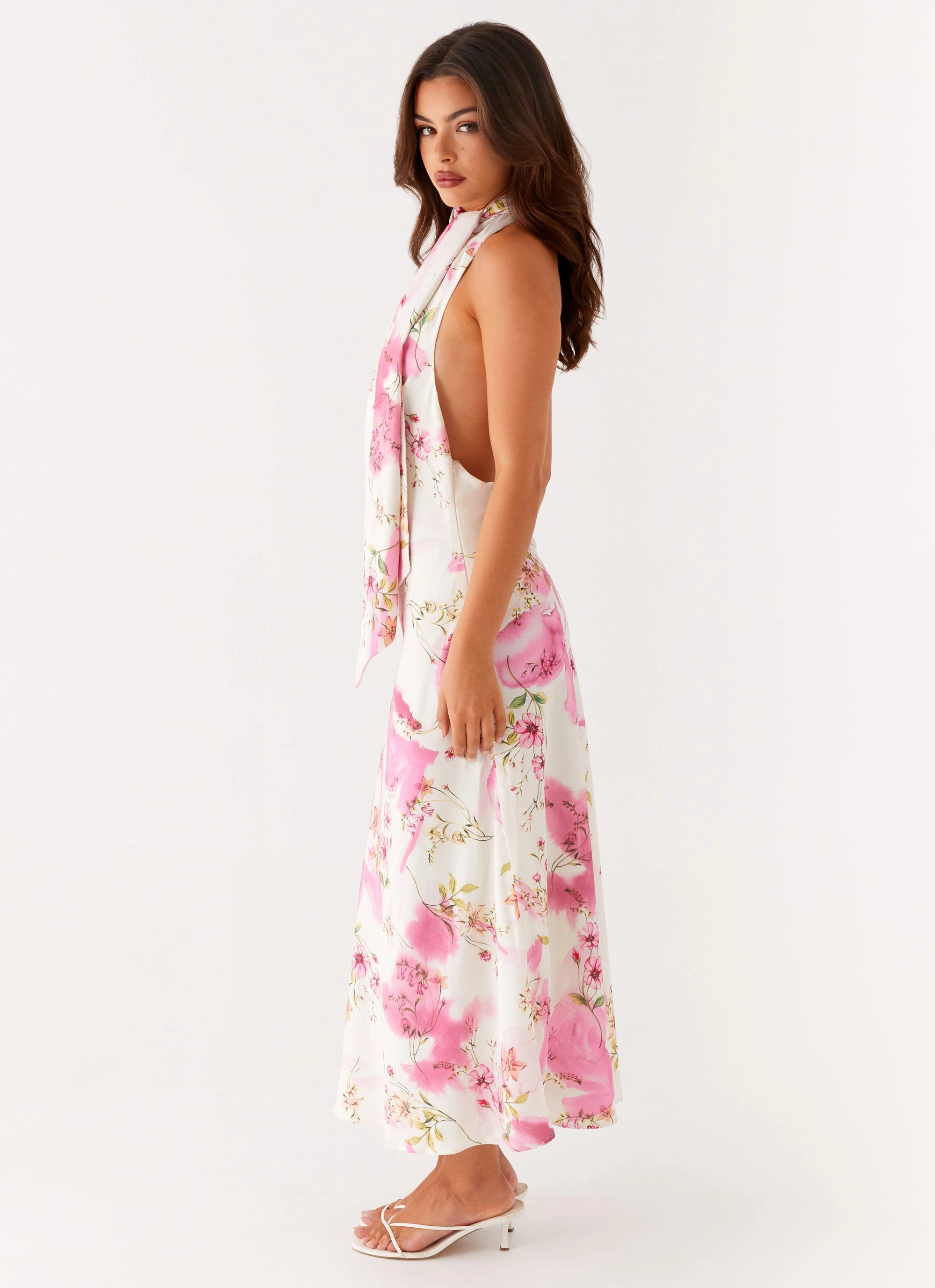 Urban Ready Jensen Midi Dress - Ivory Floral Print