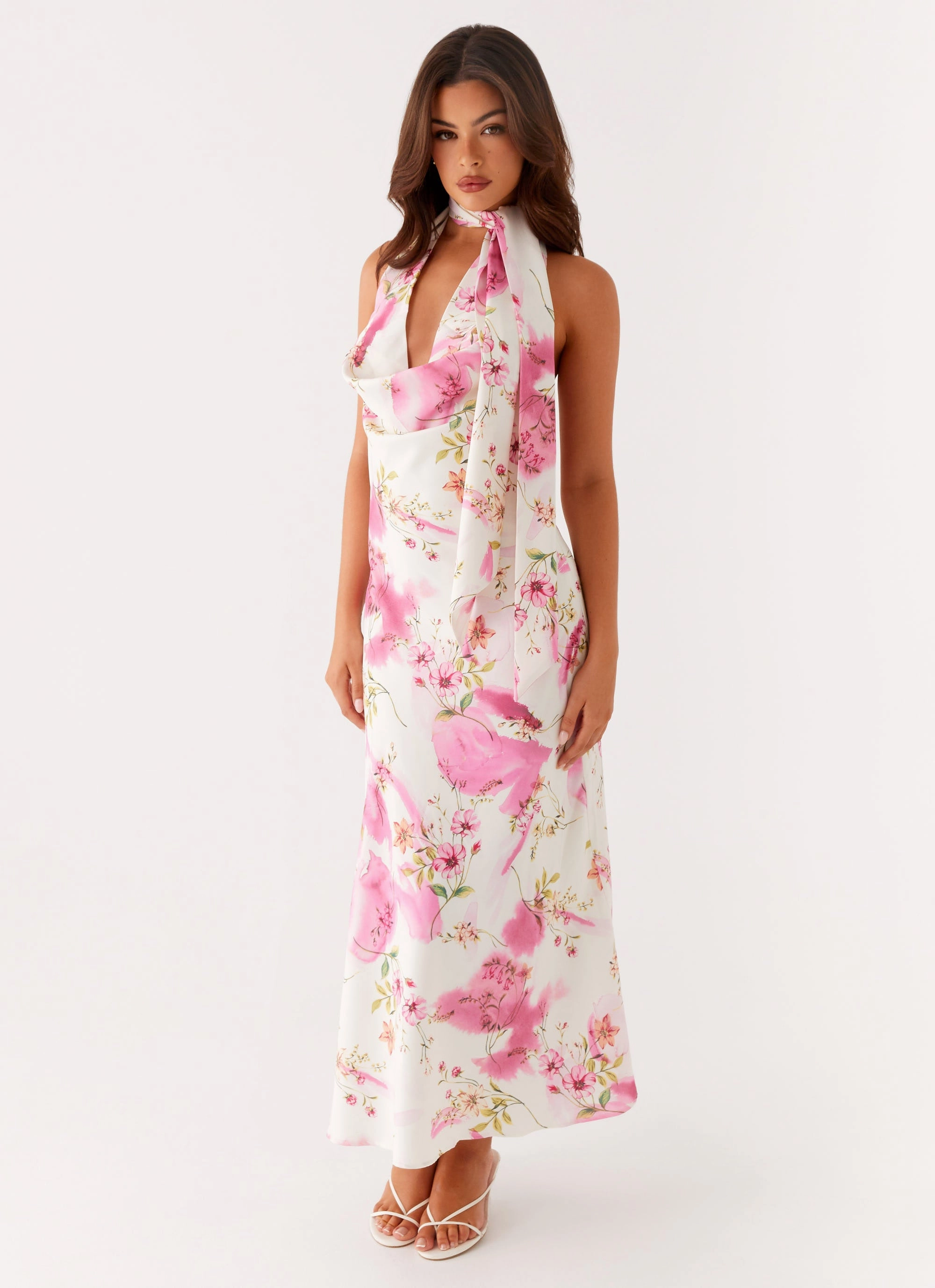 Jensen Midi Dress - Ivory Floral Print Timeless Layering