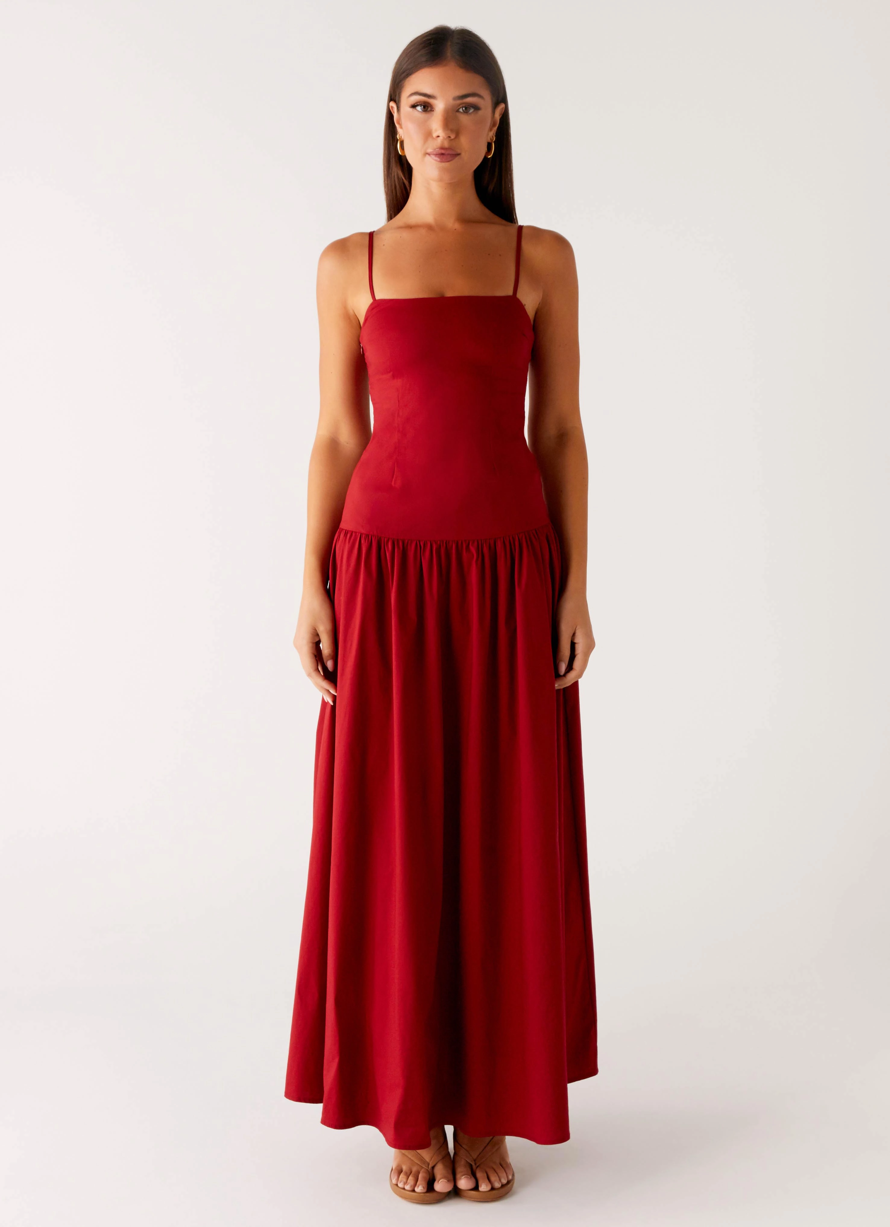 Soft Appearance Vince Cami Maxi Dress - Deep Red
