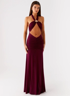 Deltina Maxi Dress - Boysenberry Timeless-Classic