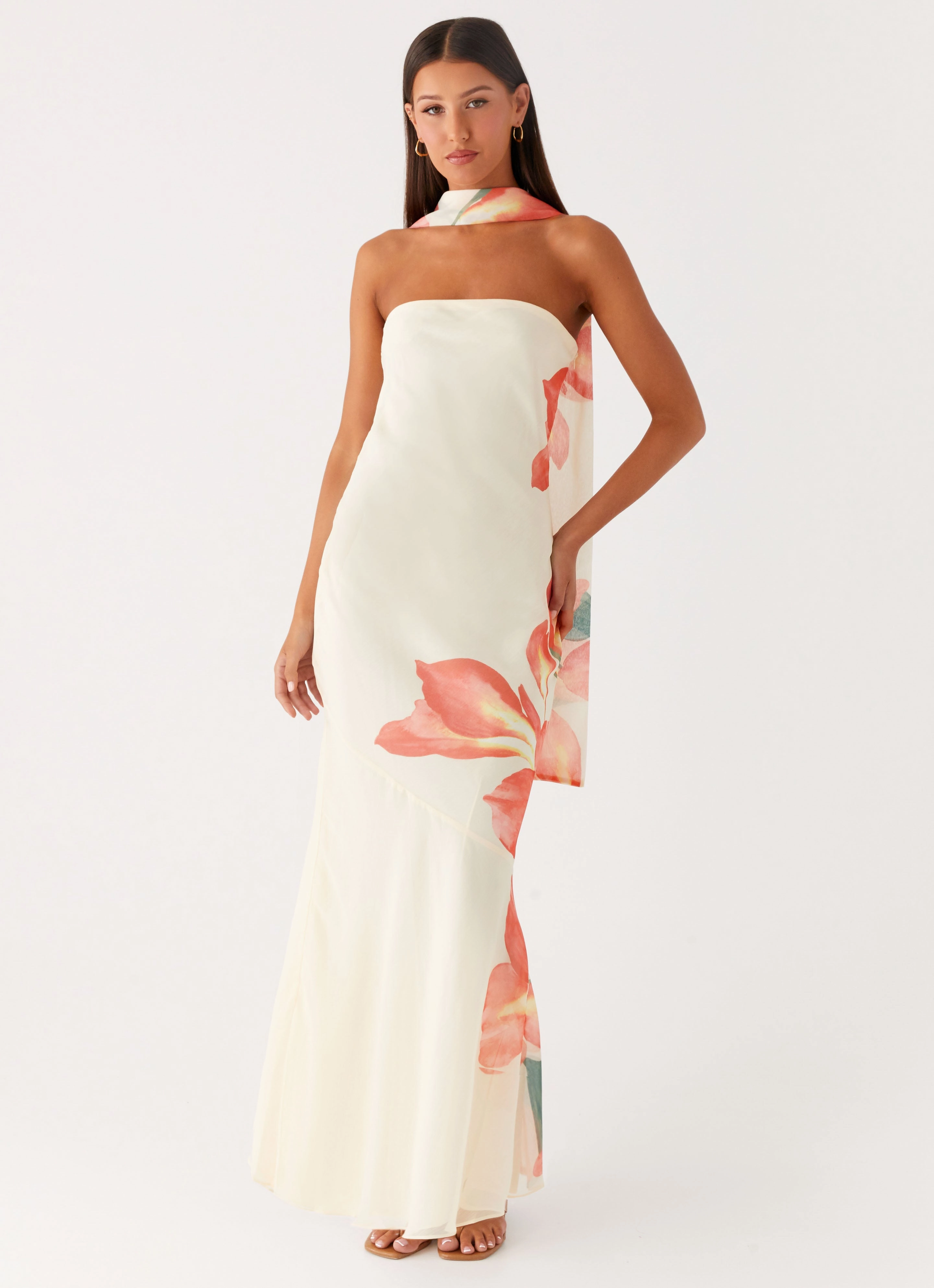 Balloon-Sleeve Under The Pagoda Maxi Dress - Siena Floral