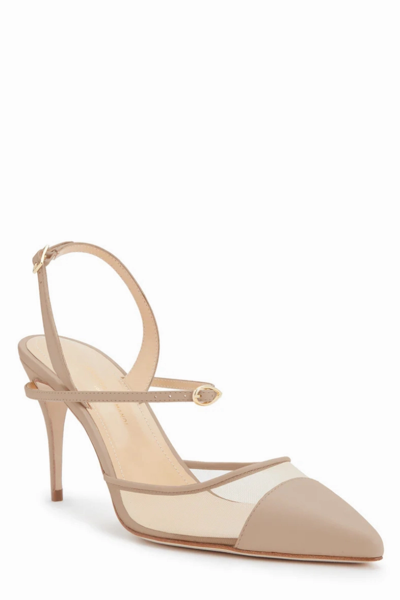 Vittorio 85 Mesh Slingback Pump Wedding Day Stilettos