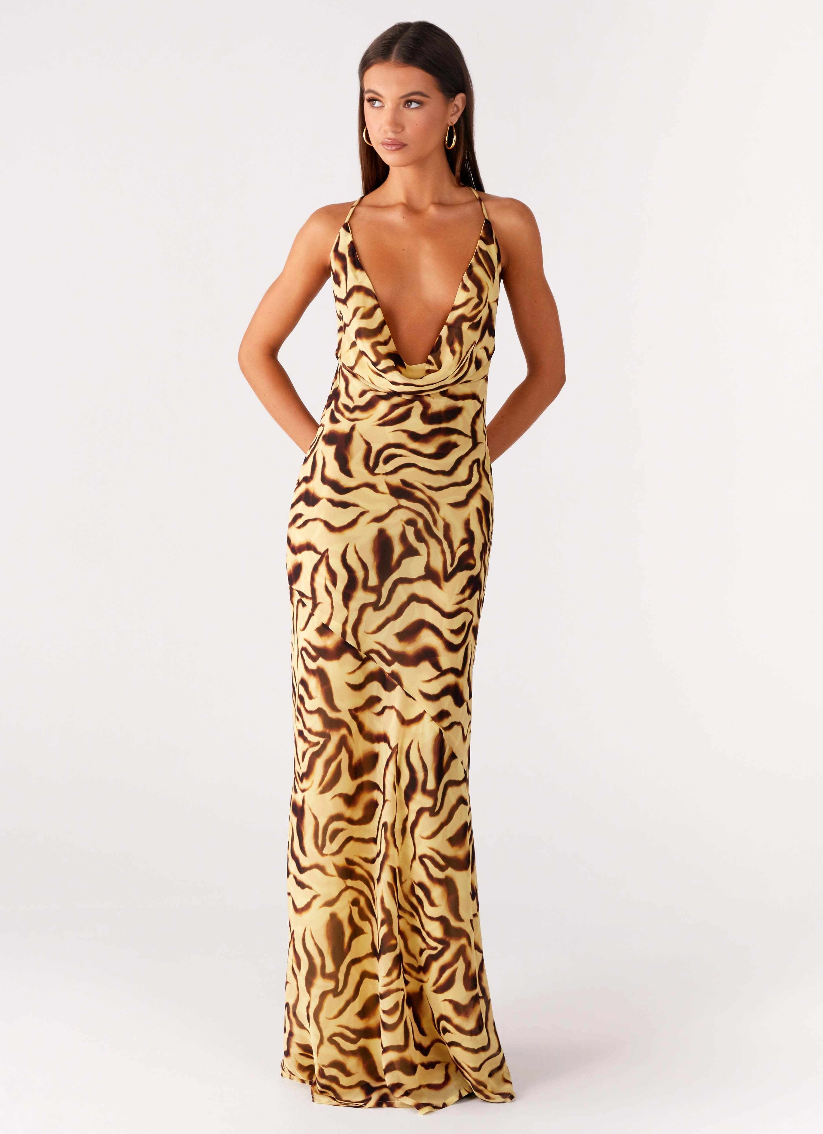Elegant Line Viva Lune Maxi Dress - Laguna Print