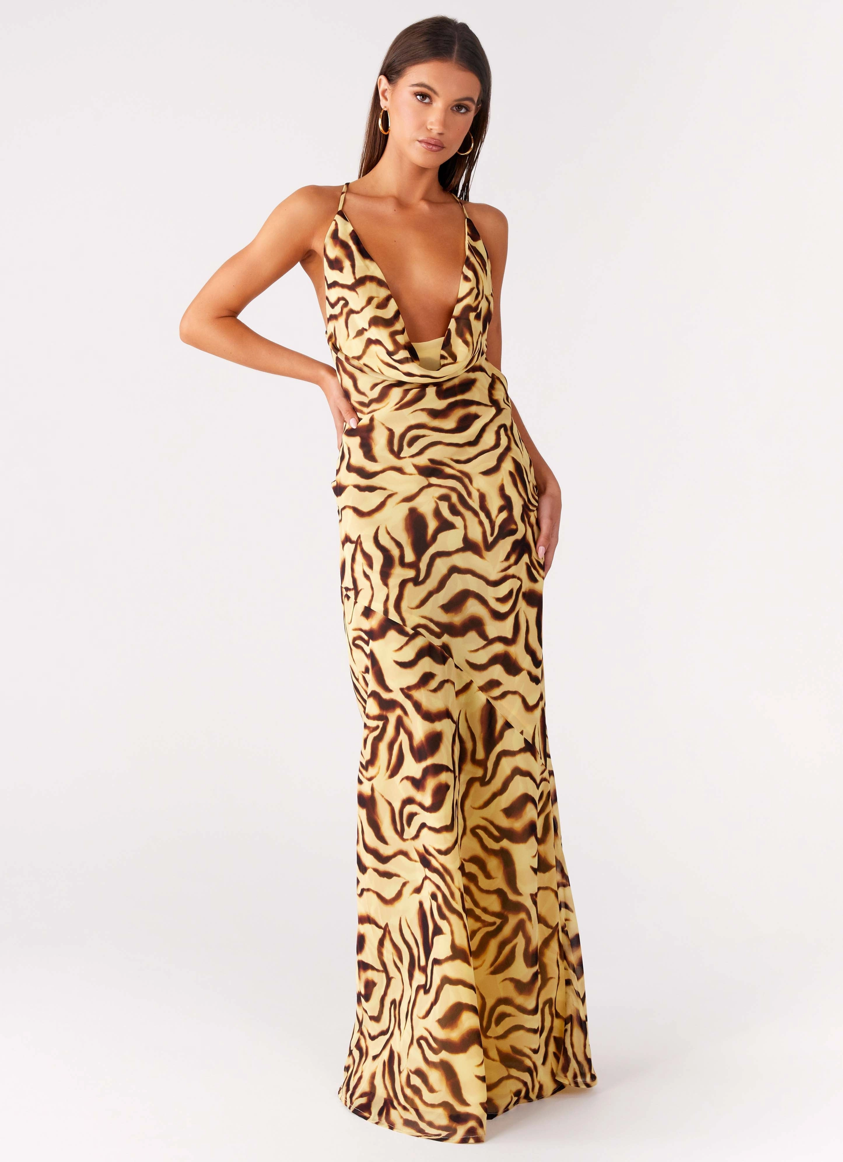 Polished Layer Chic Spirit Viva Lune Maxi Dress - Laguna Print