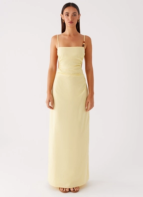 Selah Maxi Dress - Yellow Comfy Detail