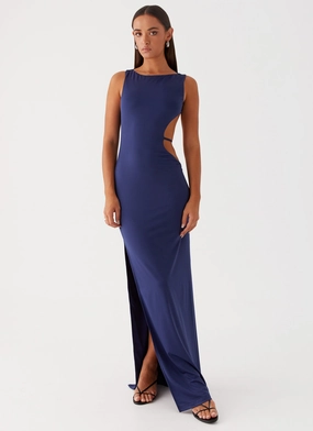 Sleek Form Sleek Vibe Sutton Maxi Dress - Navy