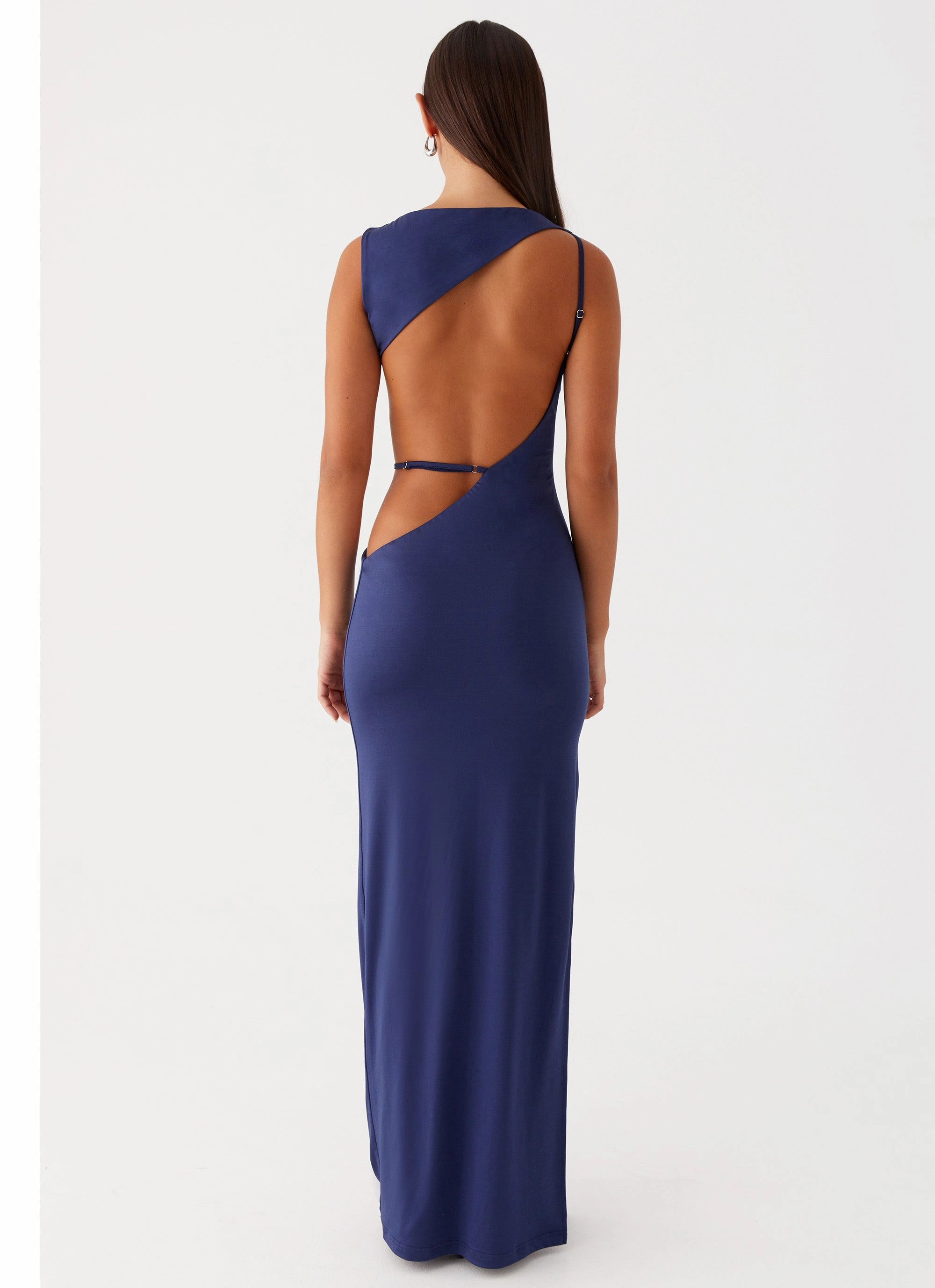 Perfect Cut Lace Accent Sutton Maxi Dress - Navy