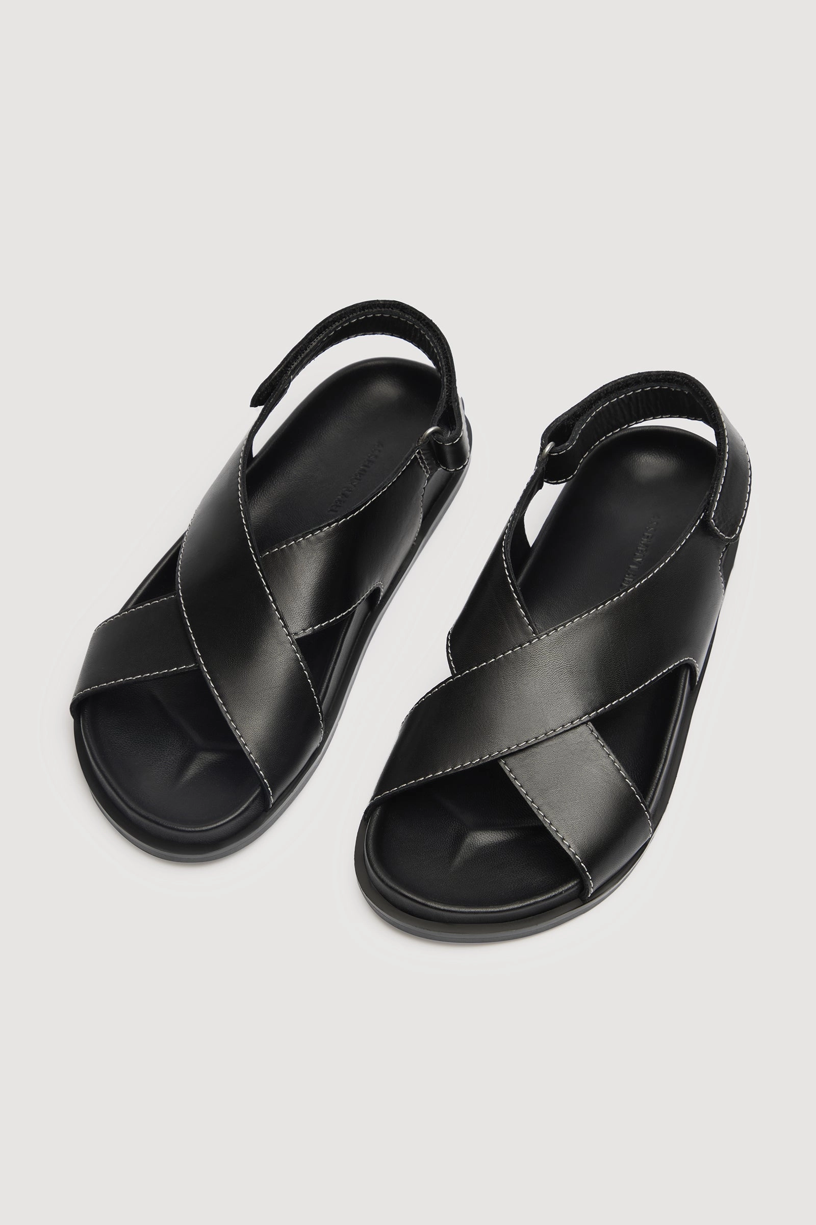 Heel Cup Support Breathable Shoes Ren Leather Crossover Sandal