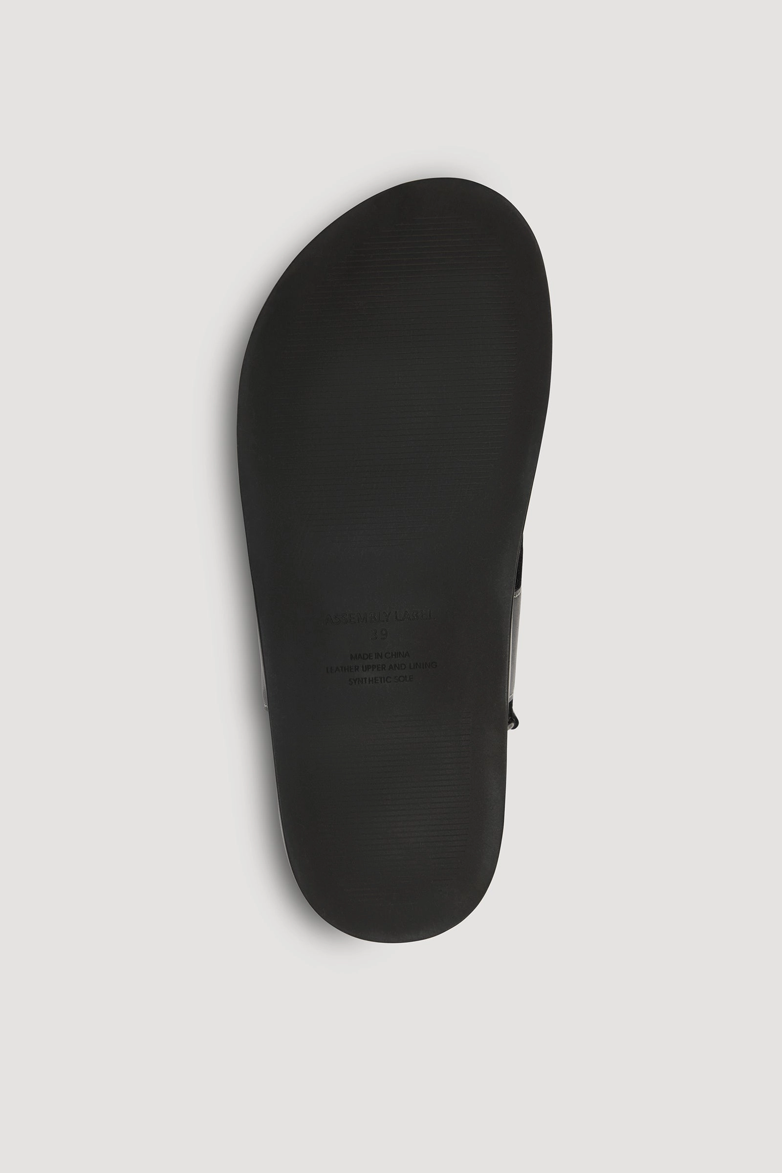 Ren Leather Crossover Sandal Recycled Rubber Sole