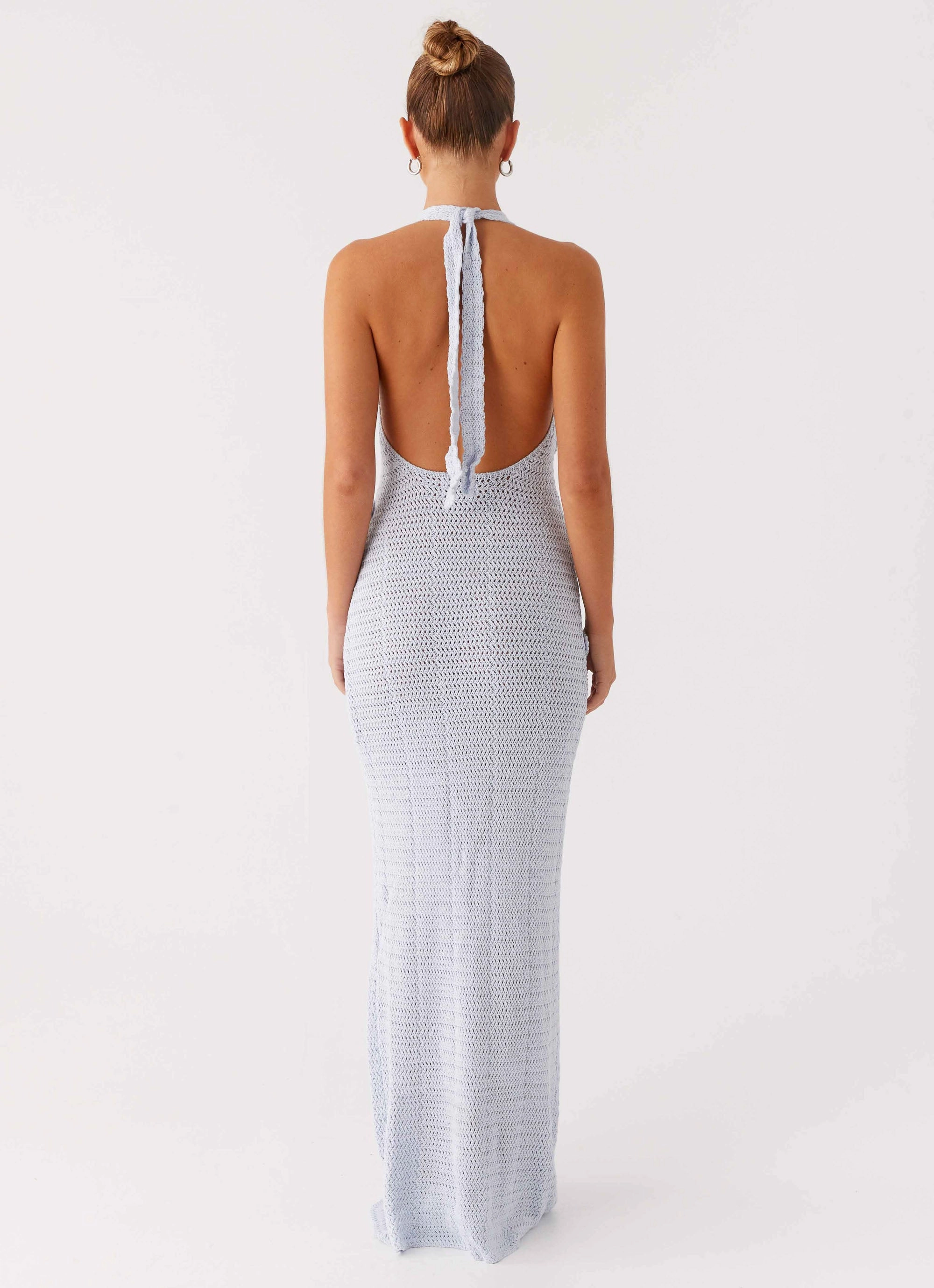 Novalee Flower Crochet Maxi Dress - Blue Chic Appeal