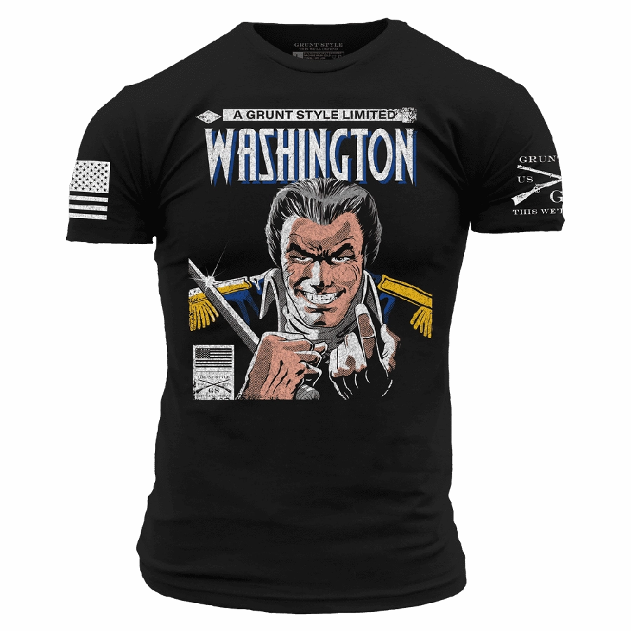 Washington Edition T-Shirt - Black All-Weather Wear Street Trendy