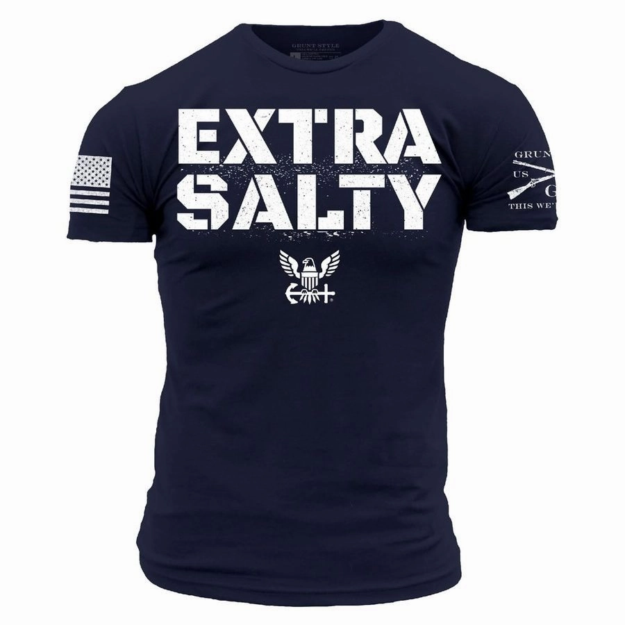 Effortless Daywear Compact Stitch Pattern USN - Extra Salty T-Shirt - Navy